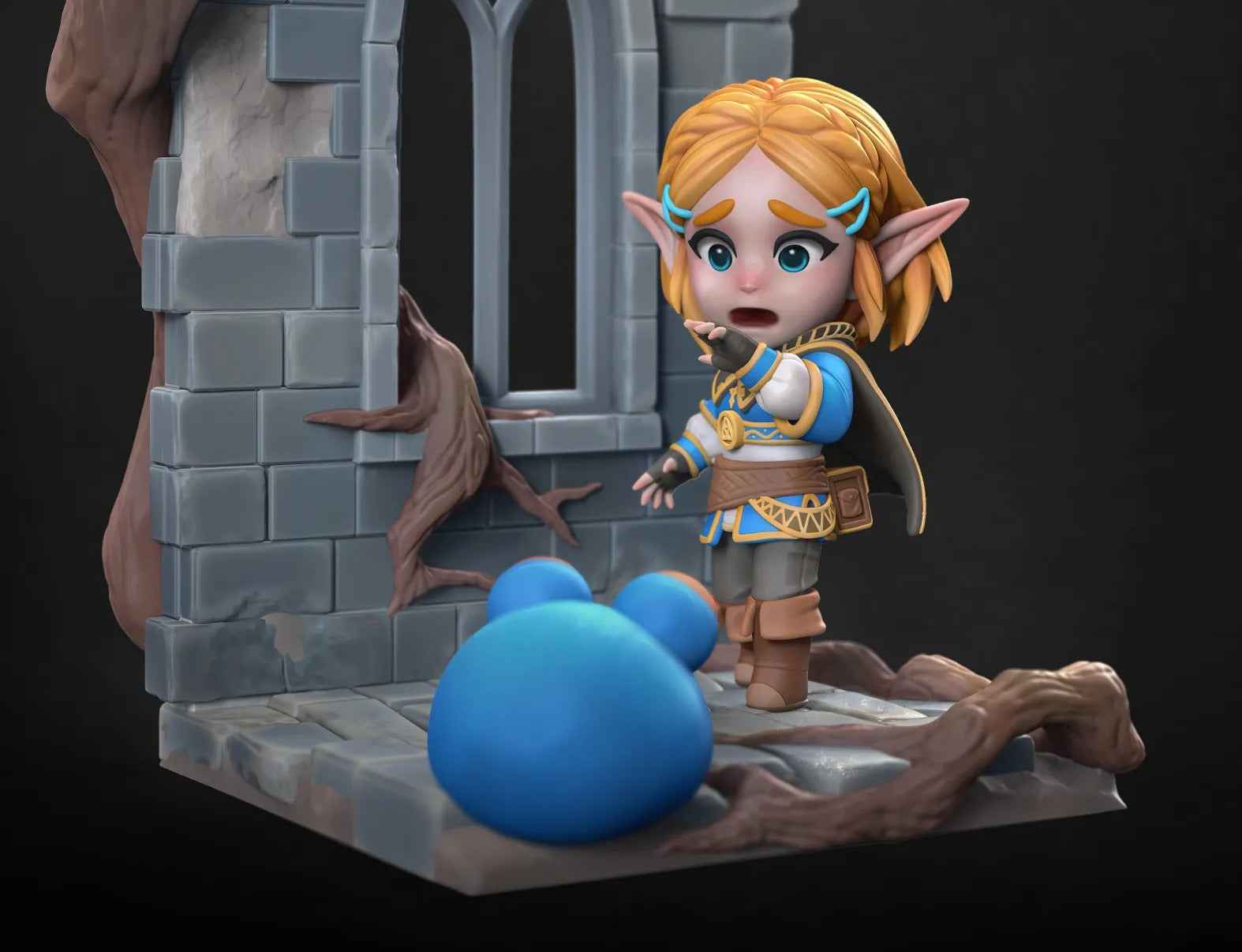 Princess Zalde – Breathe the Wilderness (Chibi by Nomnom Figures) – 3D printed resin figure