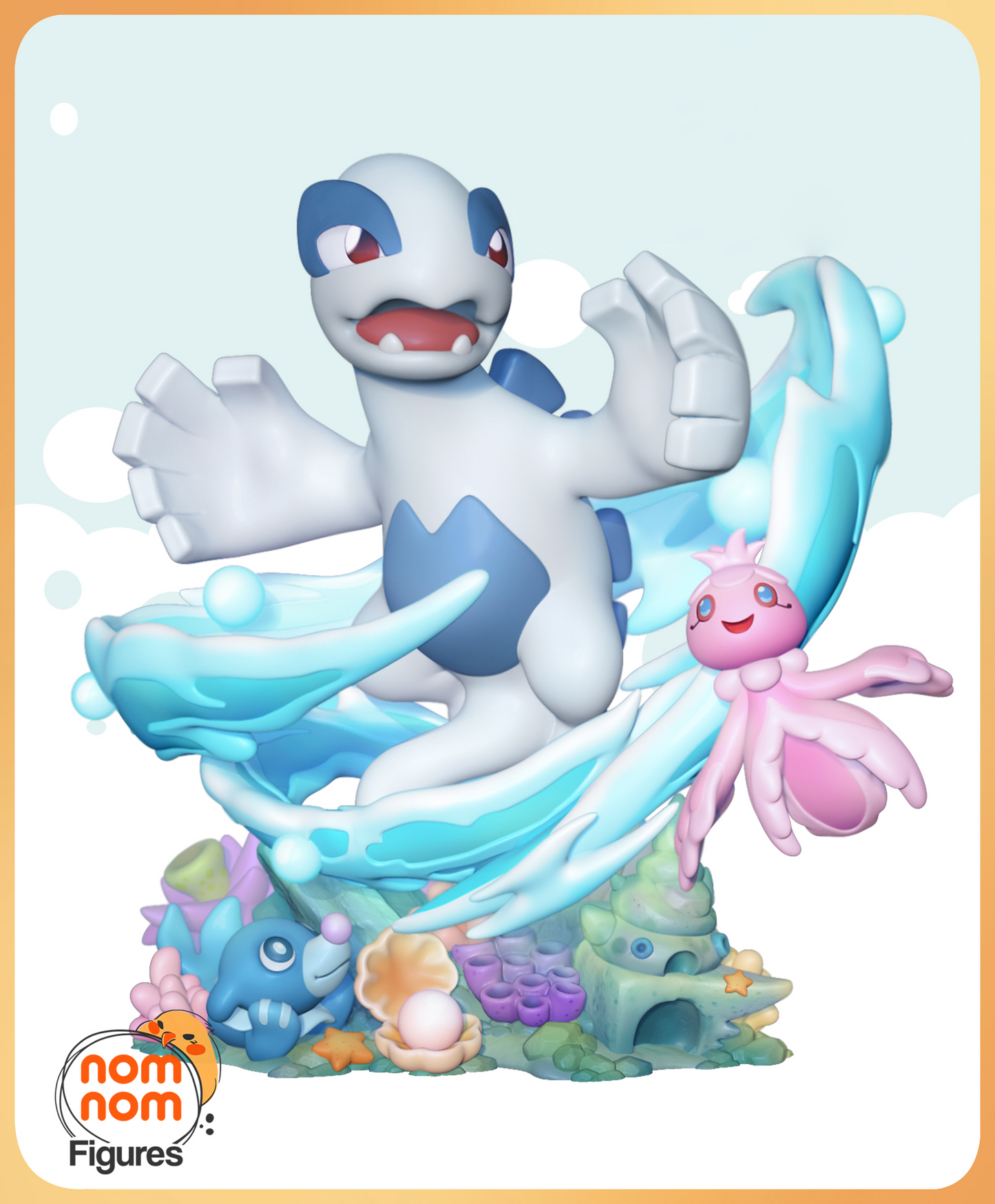 Chibi Lugia – Pokémon (Chibi by Nomnom Figures) – 3D printed resin figure