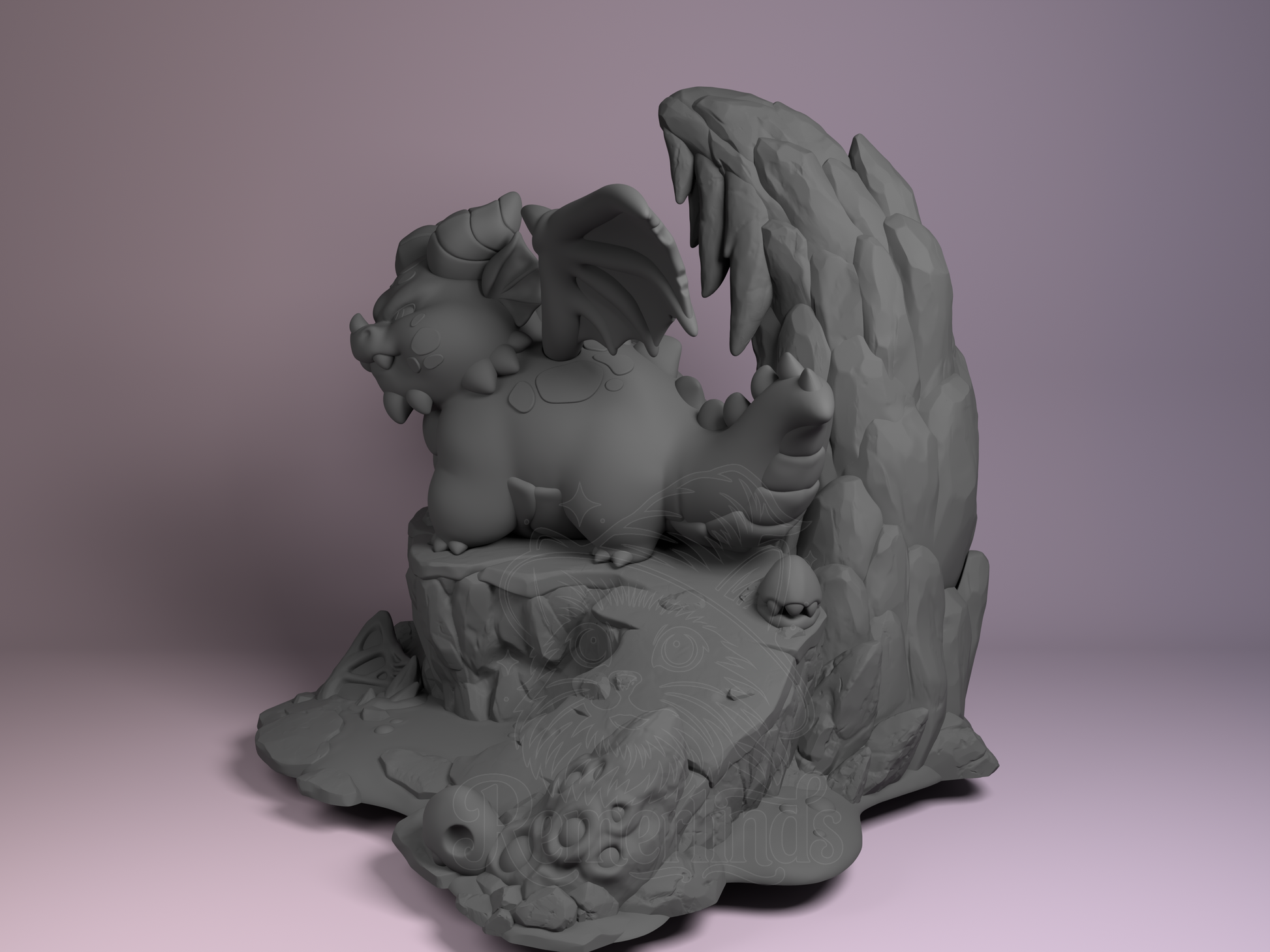 Chibi Themberchaud – Dungeons & Dragons (Chibi by Nomnom Figures) – 3D printed resin figure
