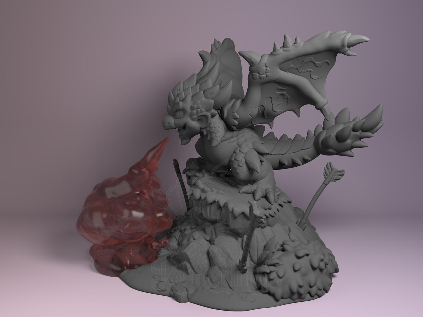 Chibi – Rathalos (Chibi by Nomnom Figures) – 3D printed resin figure