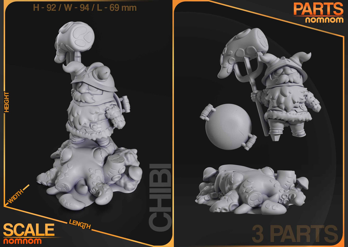 Chibi – Senshi (Chibi by Nomnom Figures) – 3D printed resin figure