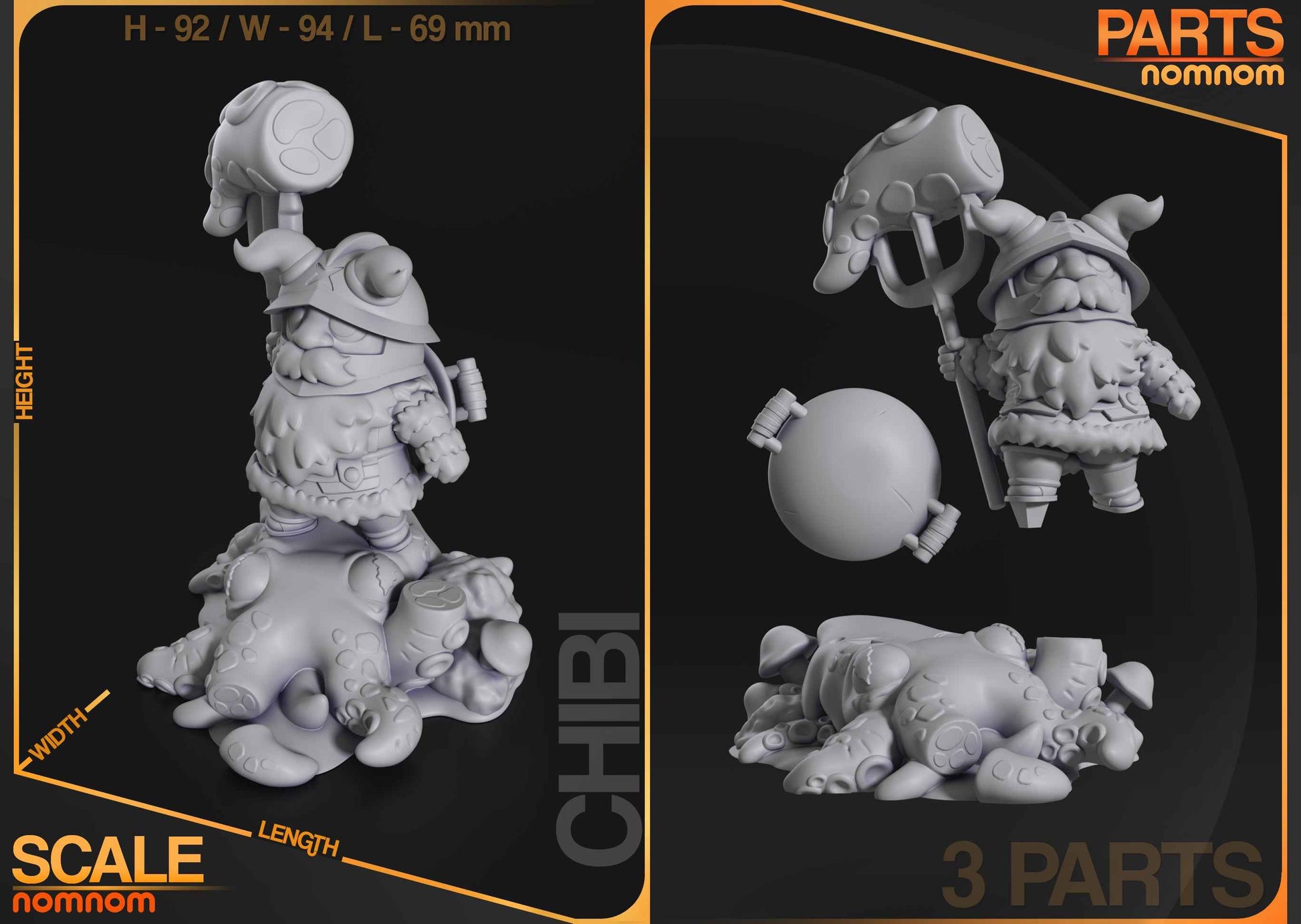 Chibi – Senshi (Chibi by Nomnom Figures) – 3D printed resin figure