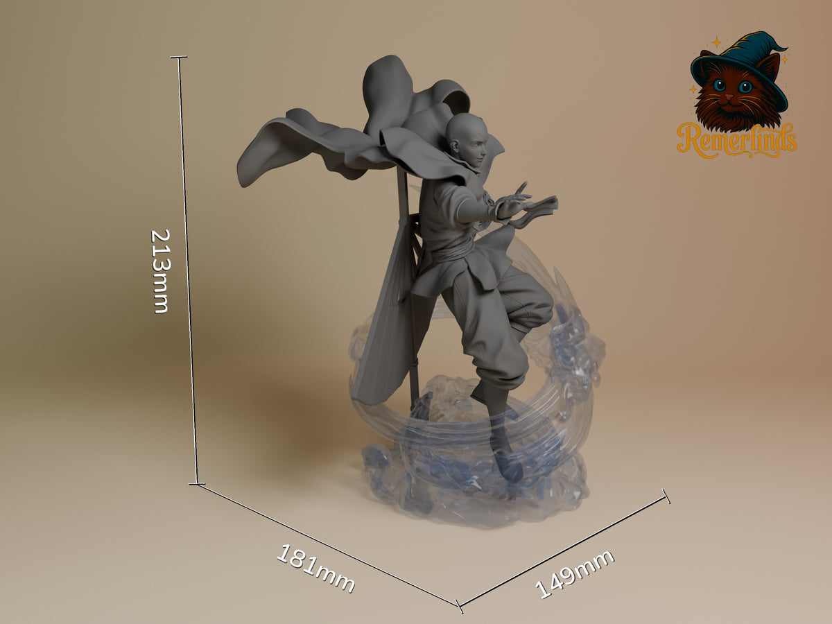 Galeborn from Avatar: The Last Airbender is an unpainted resin figure in three-quarter view on a sculpted base.