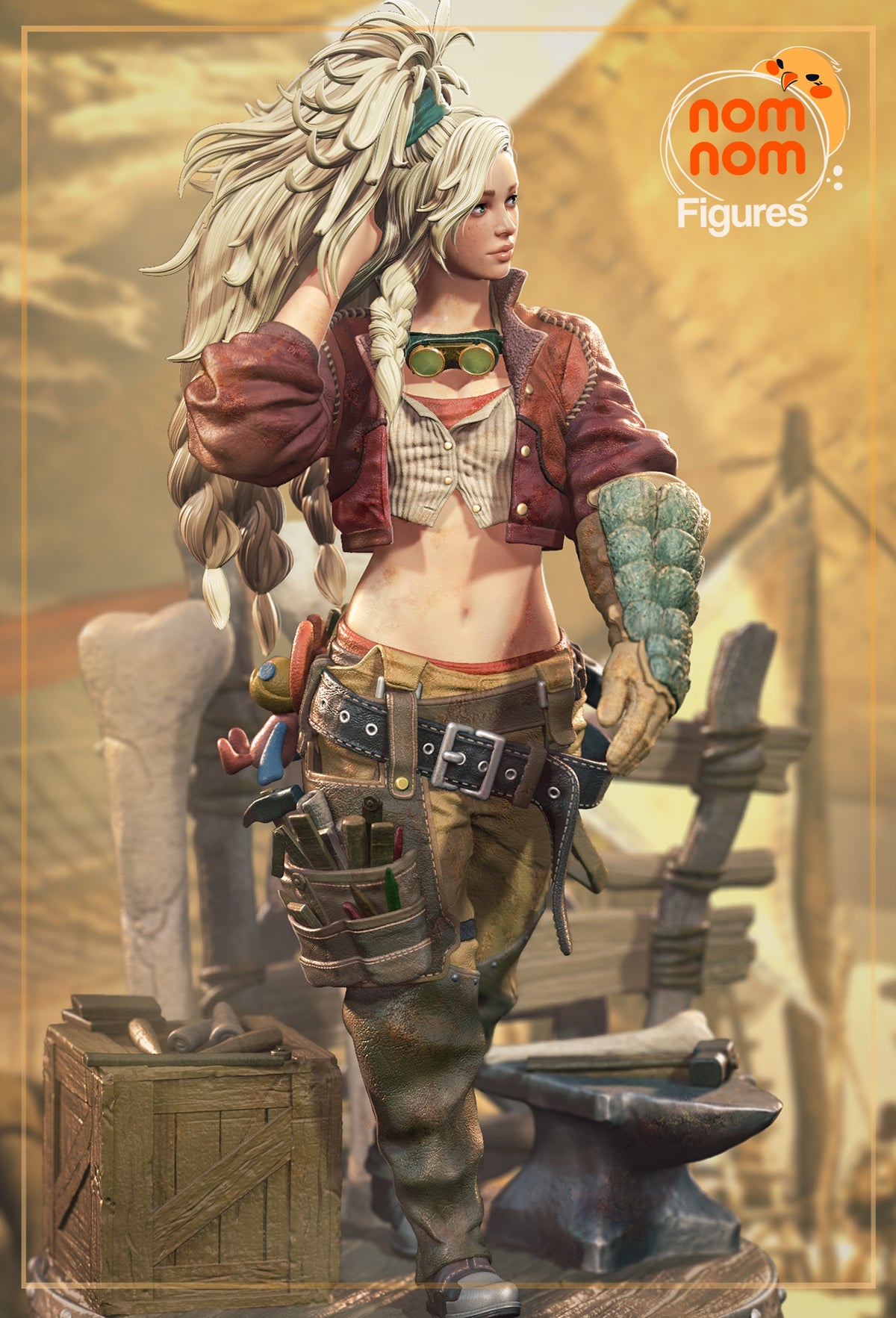 Fully painted sample of Gemma from Beast Hunter by Nomnom, showing intended final look for display reference.