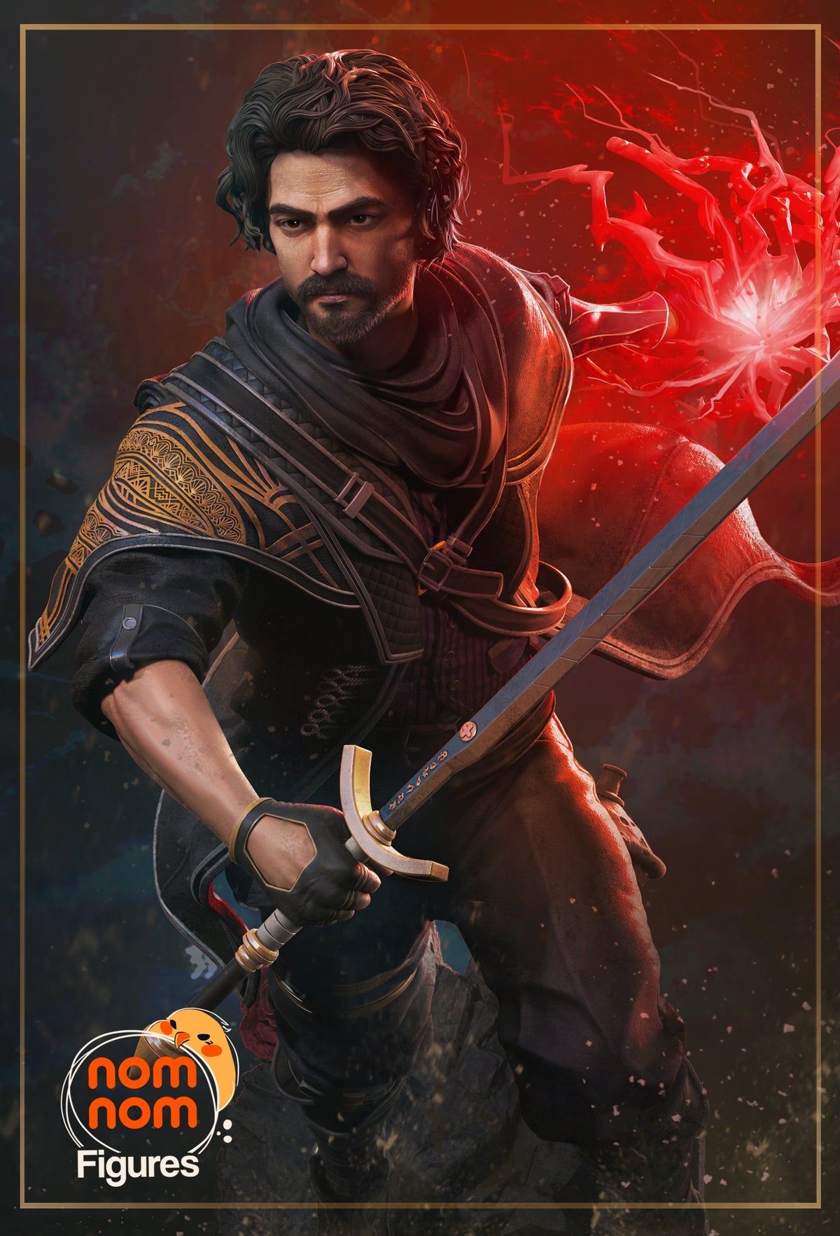 Gustave from Expedition 33 is a painted resin figure crouching with a sword drawn.
