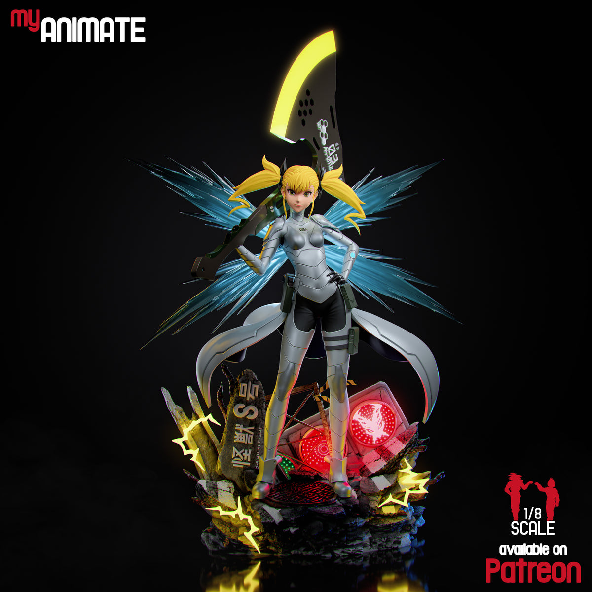 Stone Titan from Giant Monster Defense Squad resin figure is front-facing atop a sculpted base.