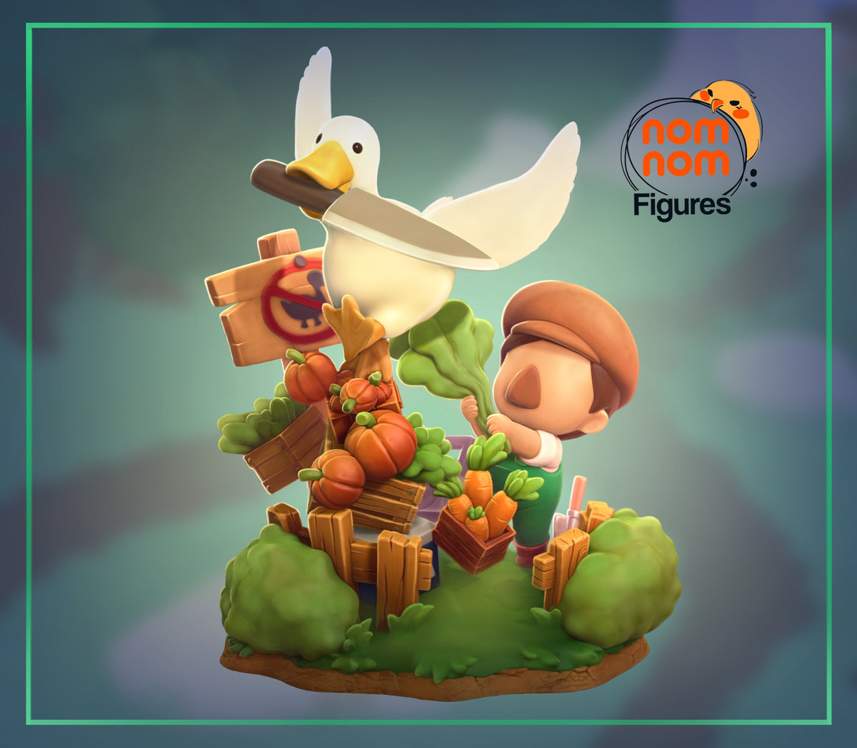 Fully painted sample of Goose from Untitled Waterfowl Game by Nomnom, showing intended final look for display reference.