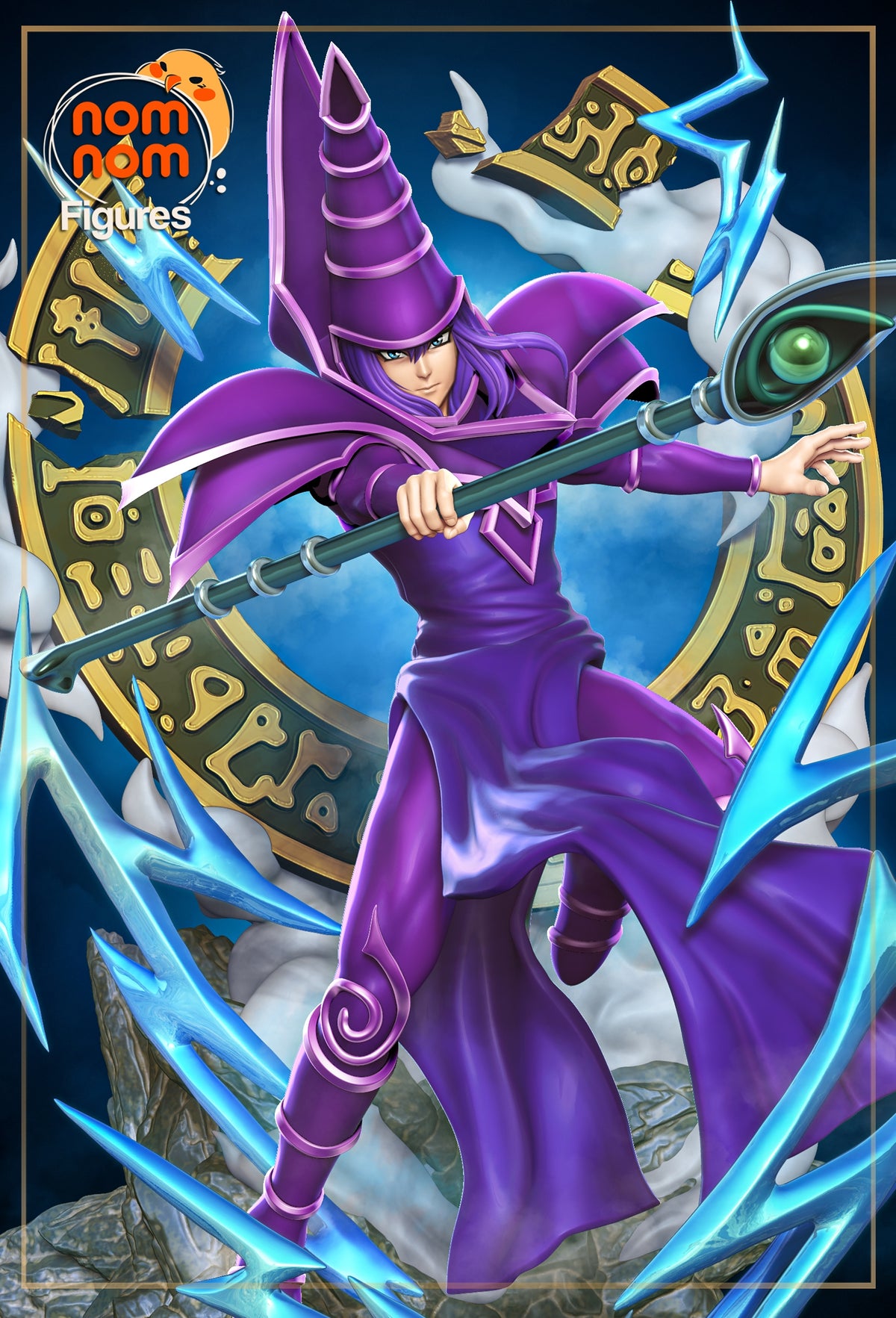 Fully painted sample of Shadow Magus from Card Duel Saga by Nomnom, showing intended final look for display reference.
