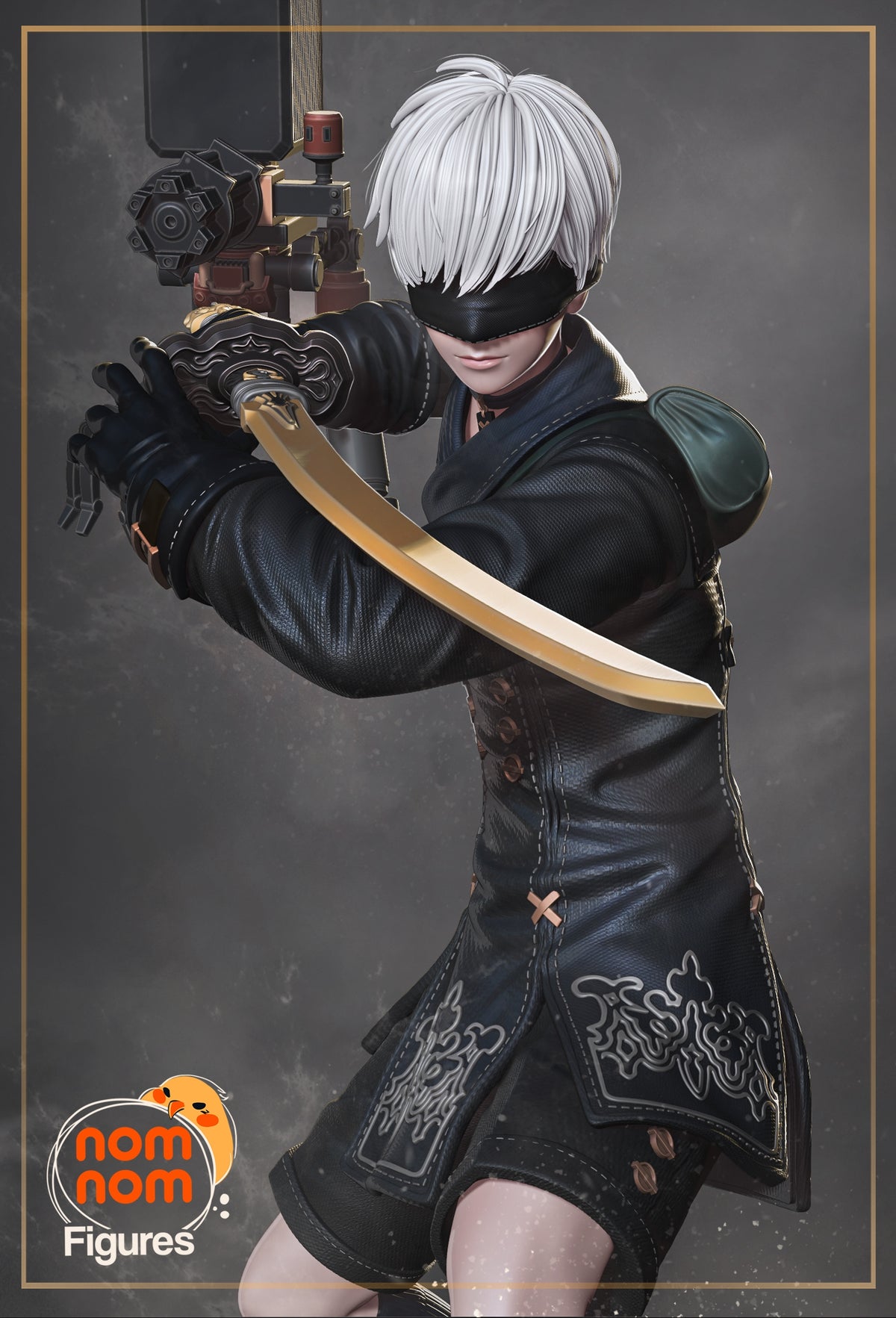 Fully painted sample of 9S from NieR: Automata by Nomnom, showing intended final look for display reference.