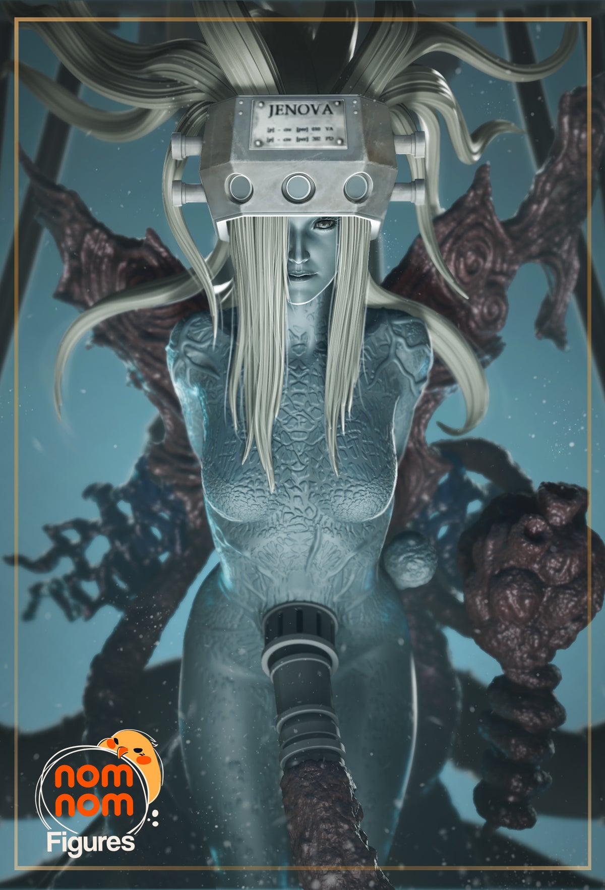 Fully painted sample of Jenova from Final Fable by Nomnom, showing intended final look for display reference.