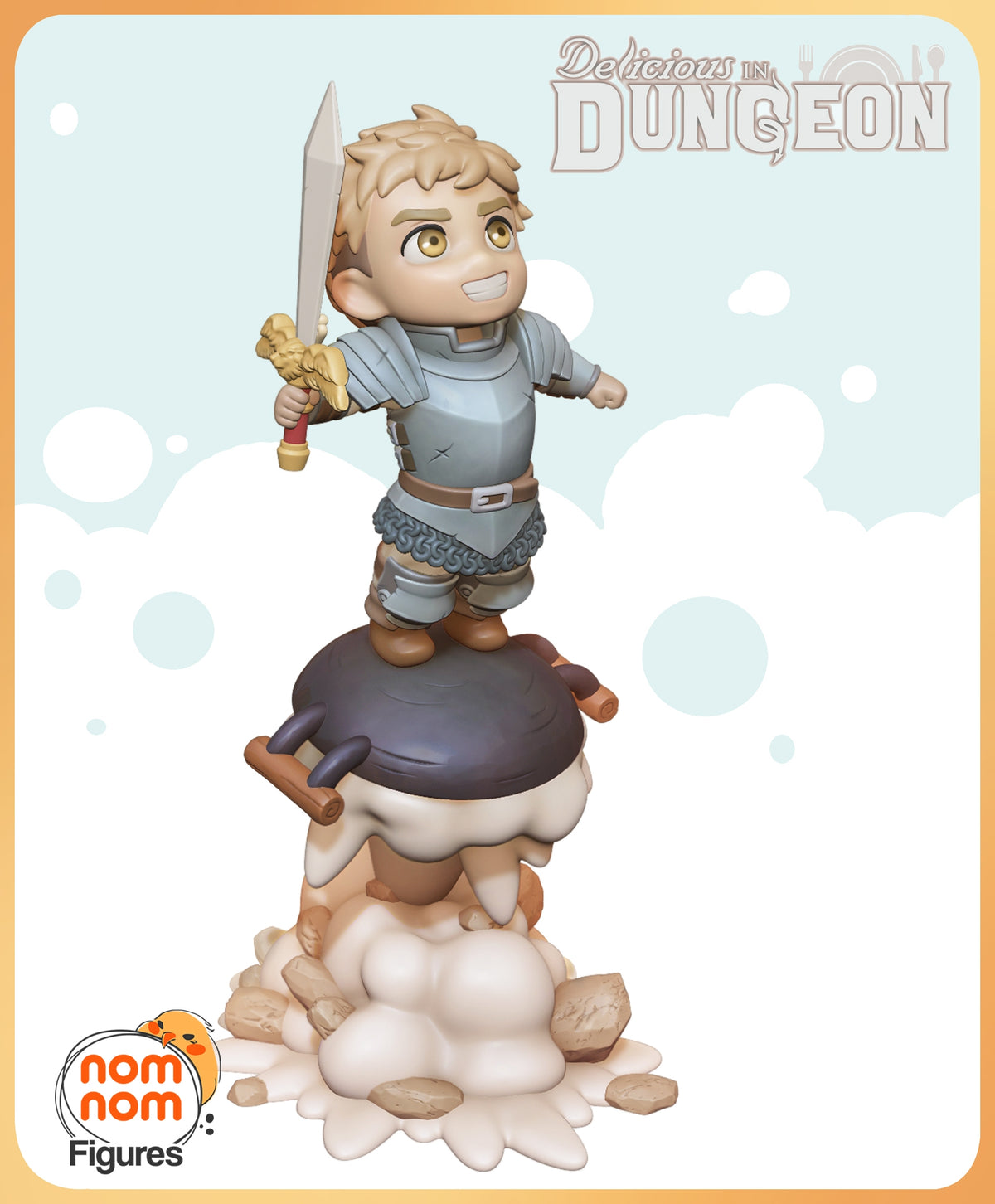 Fully painted sample of Dungeon Adventurer (generic) from Culinary Dungeon Quest by Nomnom, showing intended final look for display reference.