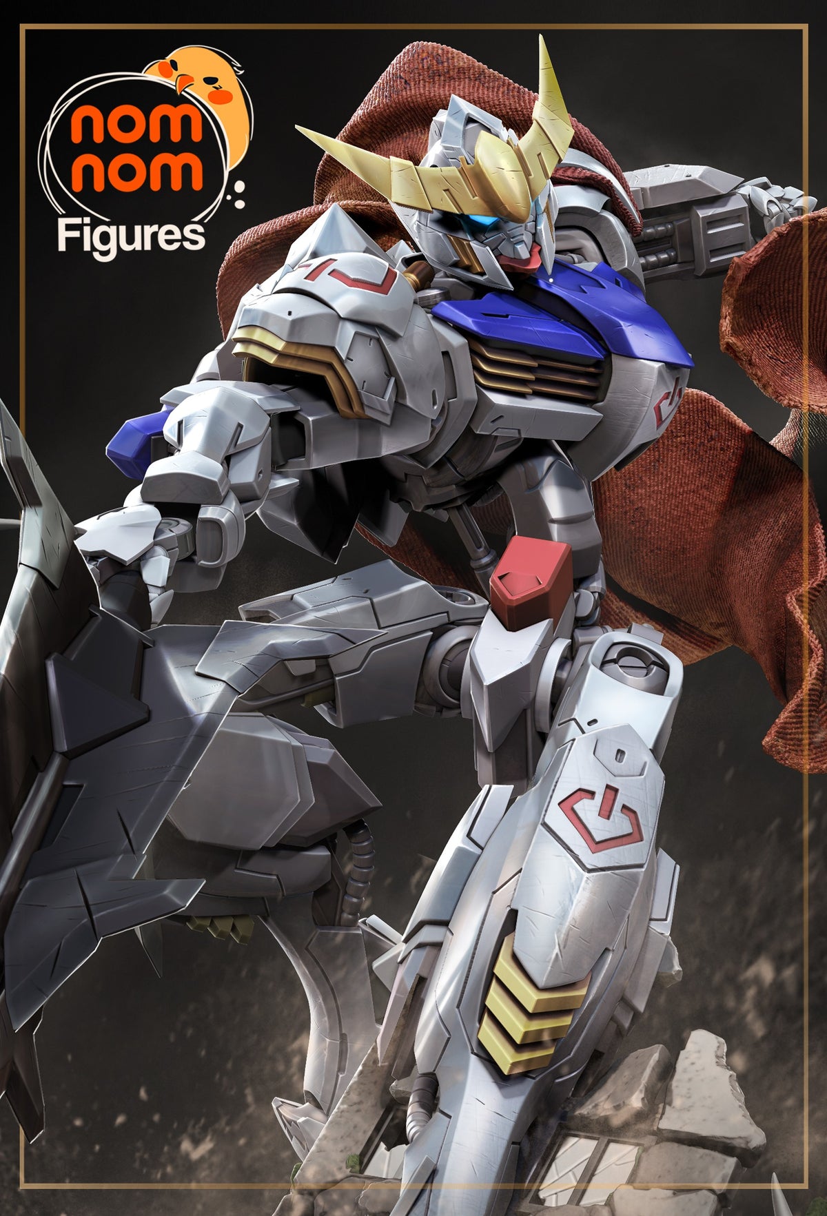 Fully painted sample of Warwolf Frame from Starframe Vanguard by Nomnom, showing the intended final look.