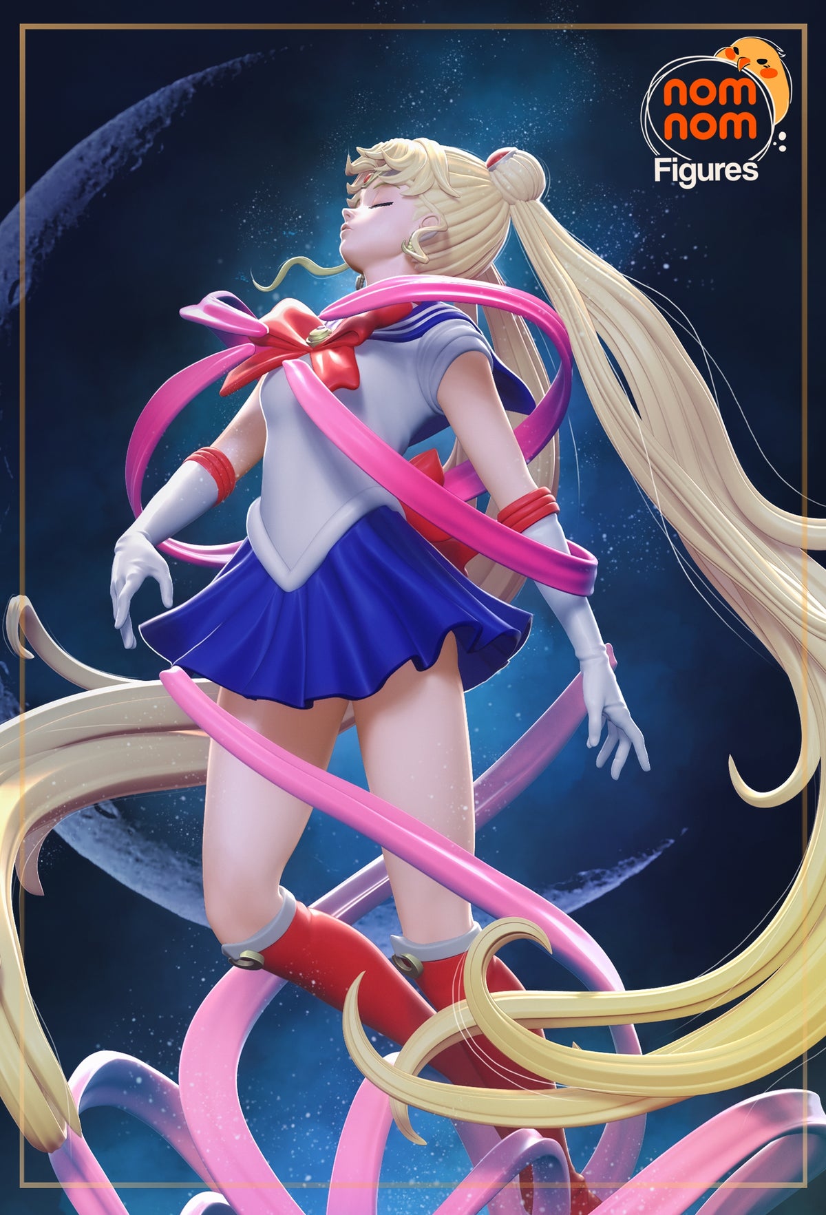 Fully painted sample of Sailor Moon from Moonlight Guardian Saga by Nomnom, showing intended final look for display reference.