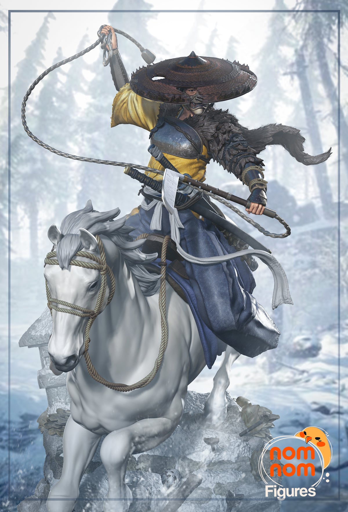 Fully painted sample of Celestial Spirit from Phantom Guardian by Nomnom, showing intended final look for display reference.