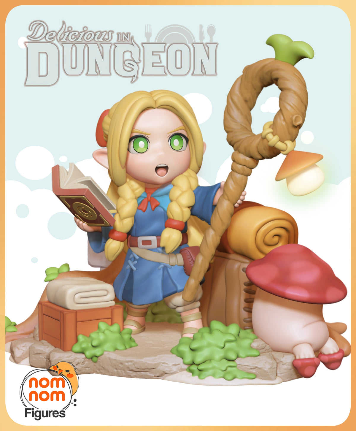 Fully painted sample of Mystic Scribe from Culinary Dungeon Quest by Nomnom, showing intended final look for display reference.