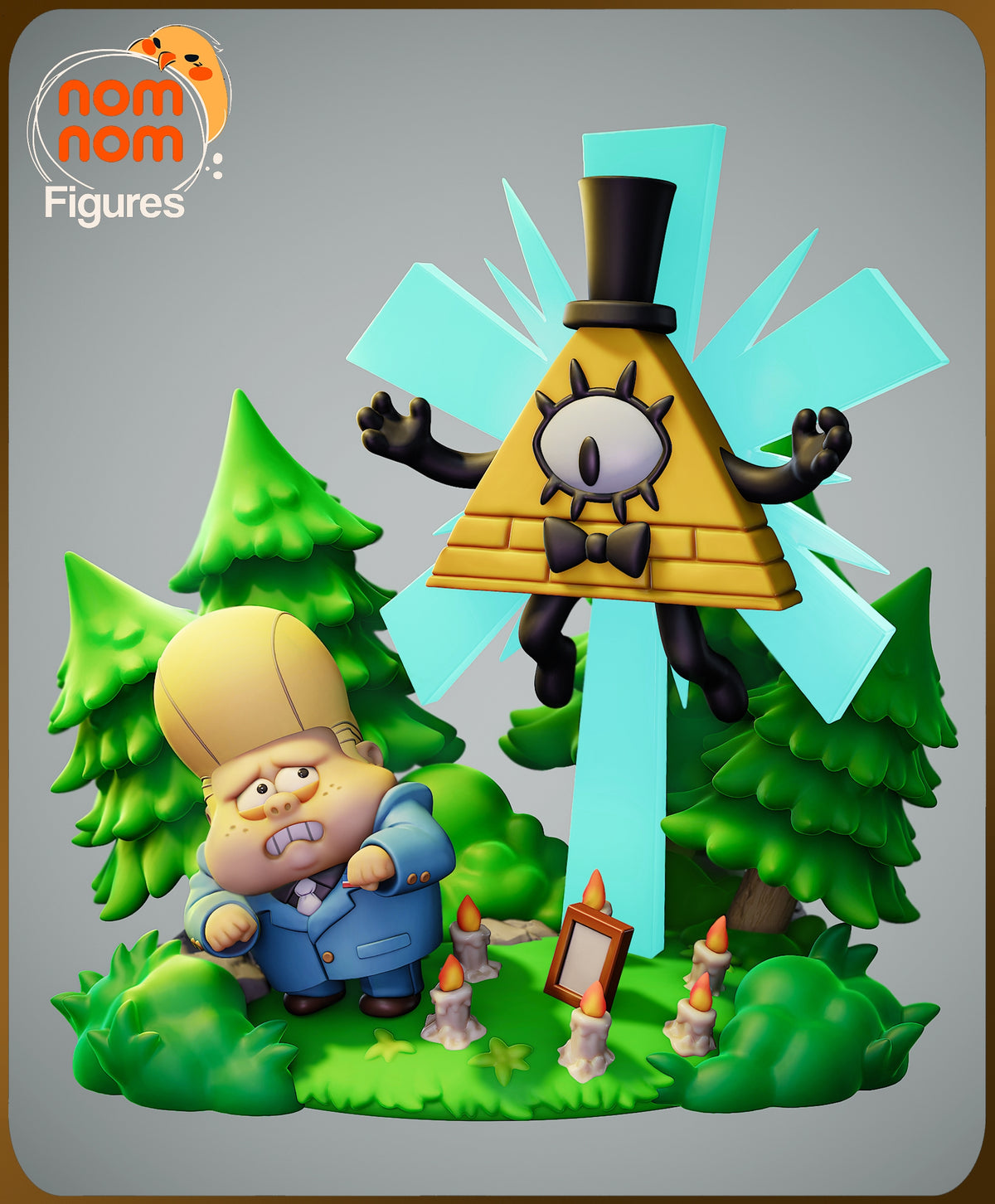 Fully painted sample of Triangle Dream Demon from Mystery Pines Town by Nomnom, showing intended final look for display reference.