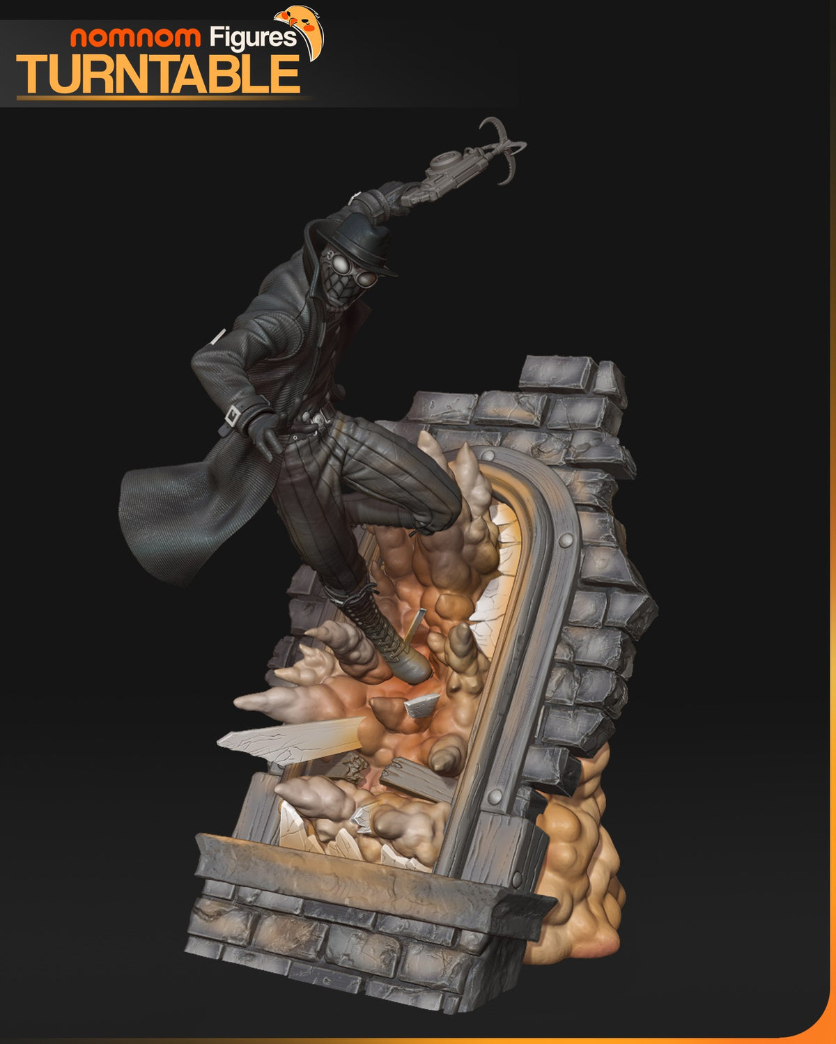 Fully painted sample of Masked Vigilante from Spiderman by Nomnom, showing the intended final look.