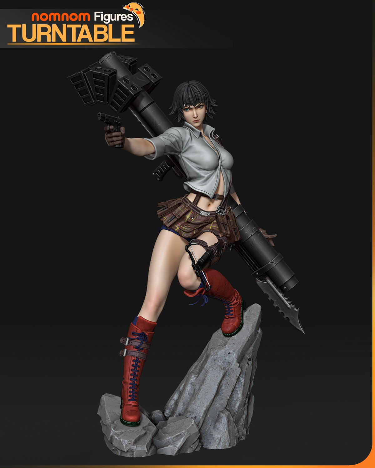 Fully painted sample of Lady from Devil May Cry by Nomnom, showing the intended final look.