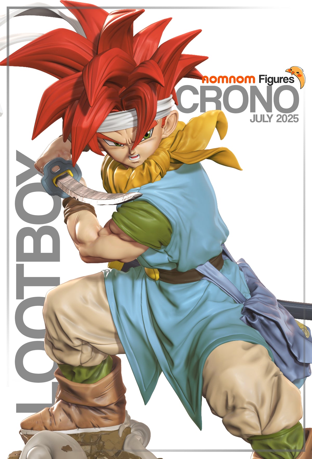 Fully painted sample of Crono from Chrono Trigger by Nomnom, showing intended final look for display reference.