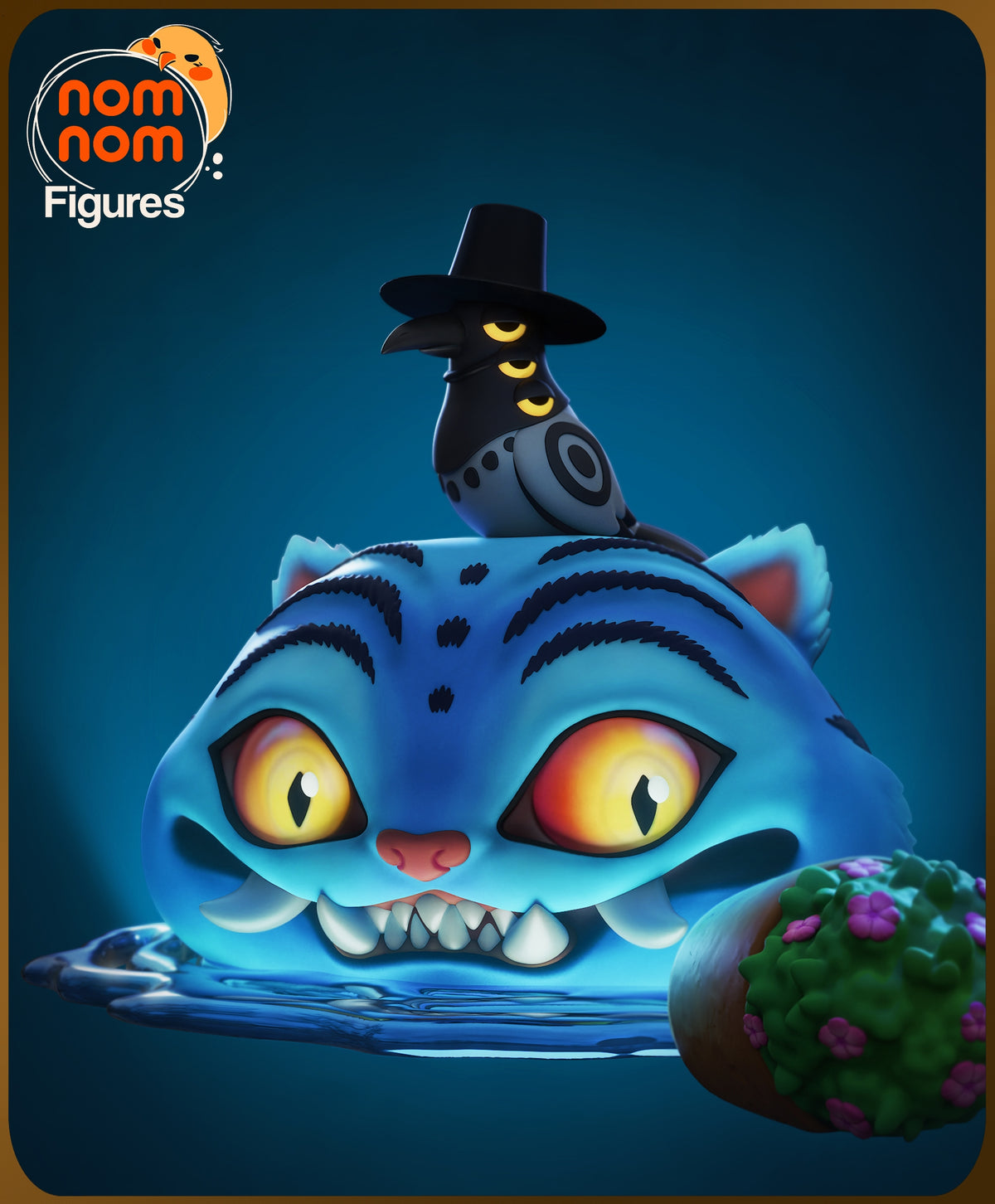 Fully painted sample of Derpy Tiger from K‑Pop Spirit Hunters by Nomnom, showing intended final look for display reference.