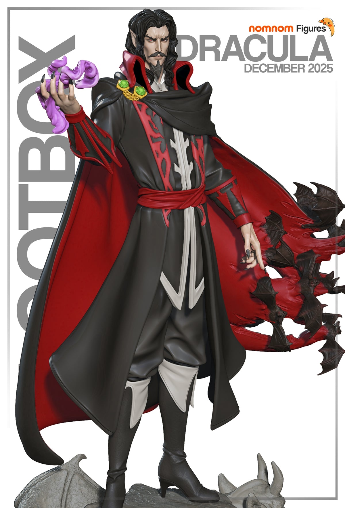 Fully painted sample of Blood Sovereign from Fortressmania by Nomnom, showing intended final look for display reference.