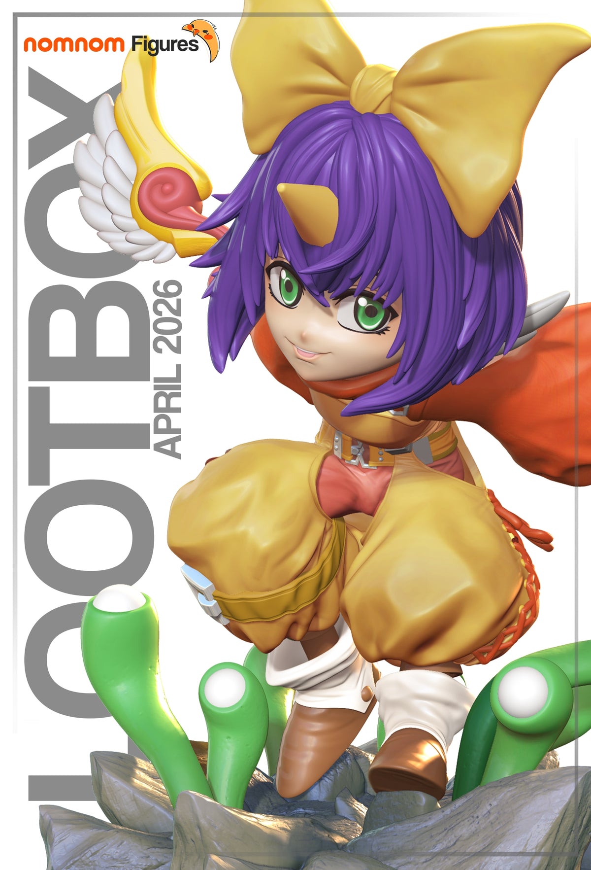 Fully painted sample of Eiko from Final Fable by Nomnom, showing intended final look for display reference.