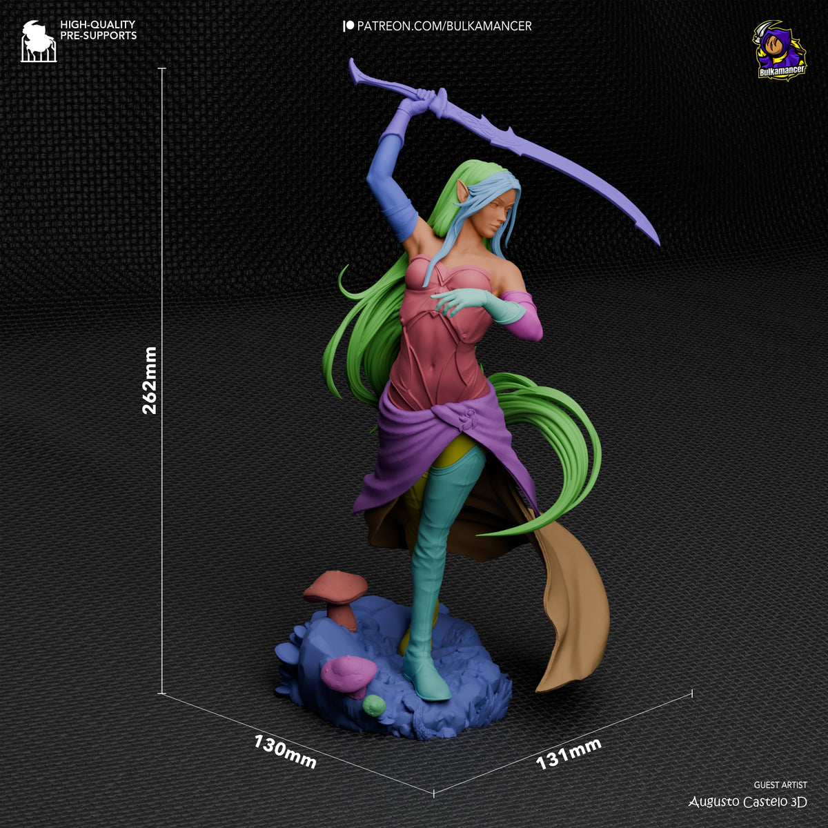 Size comparison and scale reference for Eilistraee from Forgotten  Realms figure by Bulkamancer.