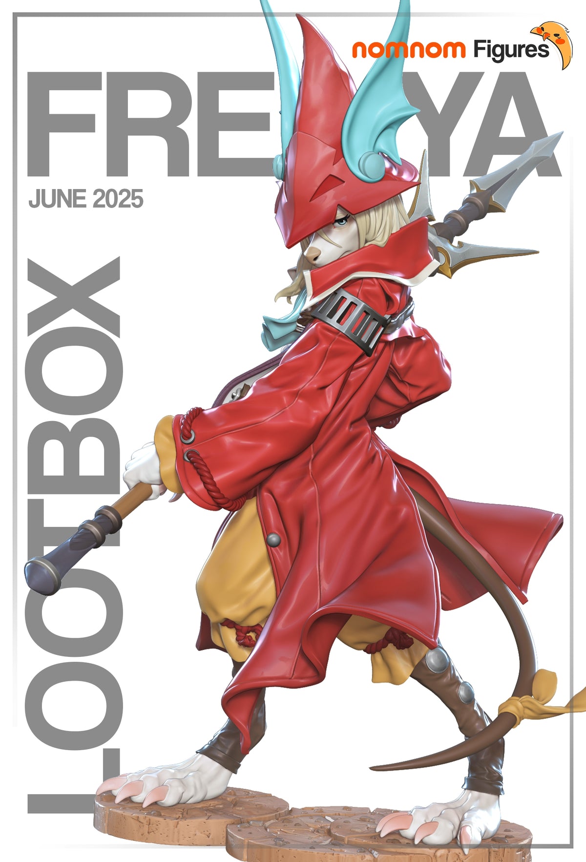 Fully painted sample of Freya Crescent from Final Fable by Nomnom, showing intended final look for display reference.