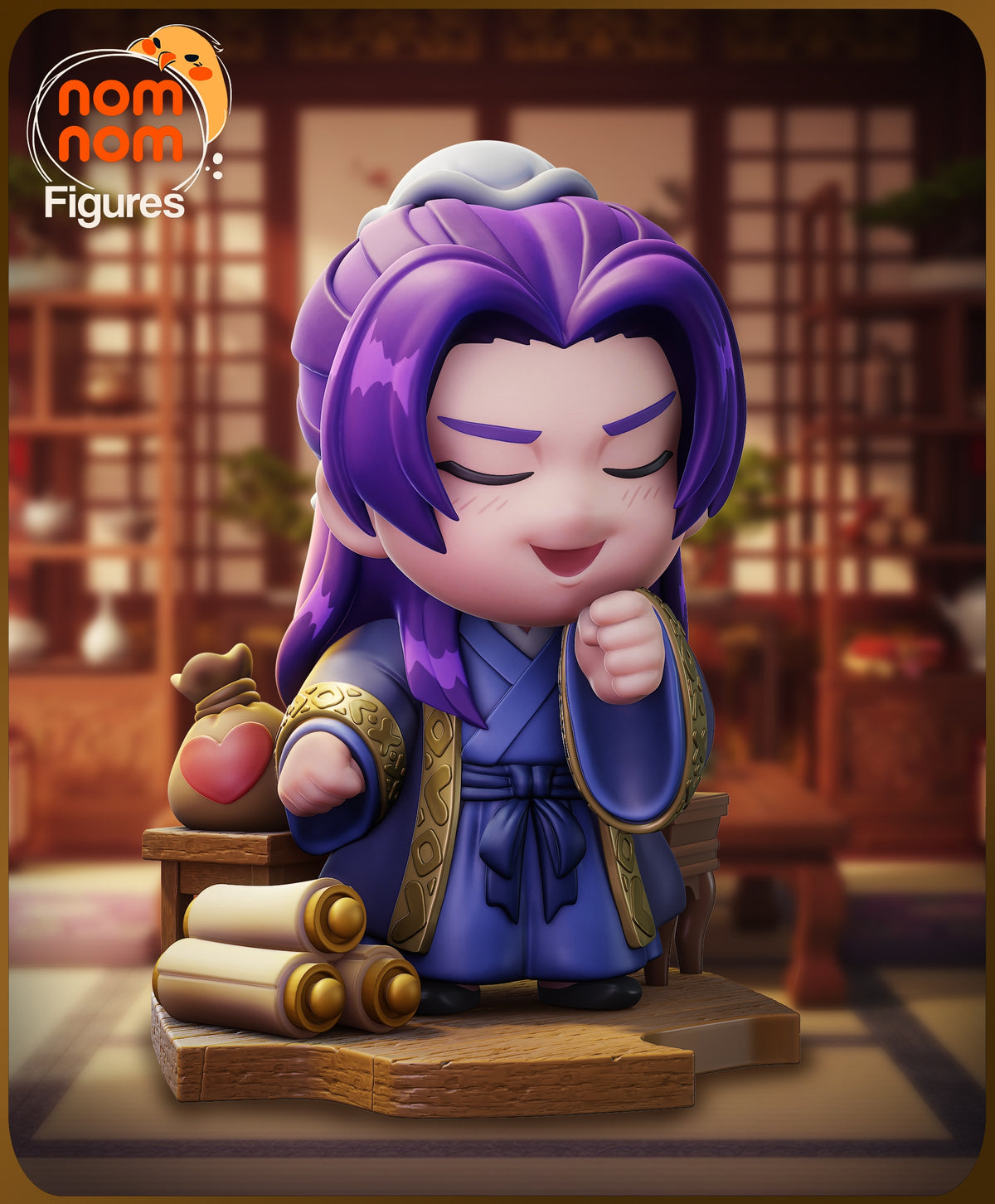 Fully painted sample of Jinshi from The Apothecary Diaries by Nomnom, showing intended final look for display reference.