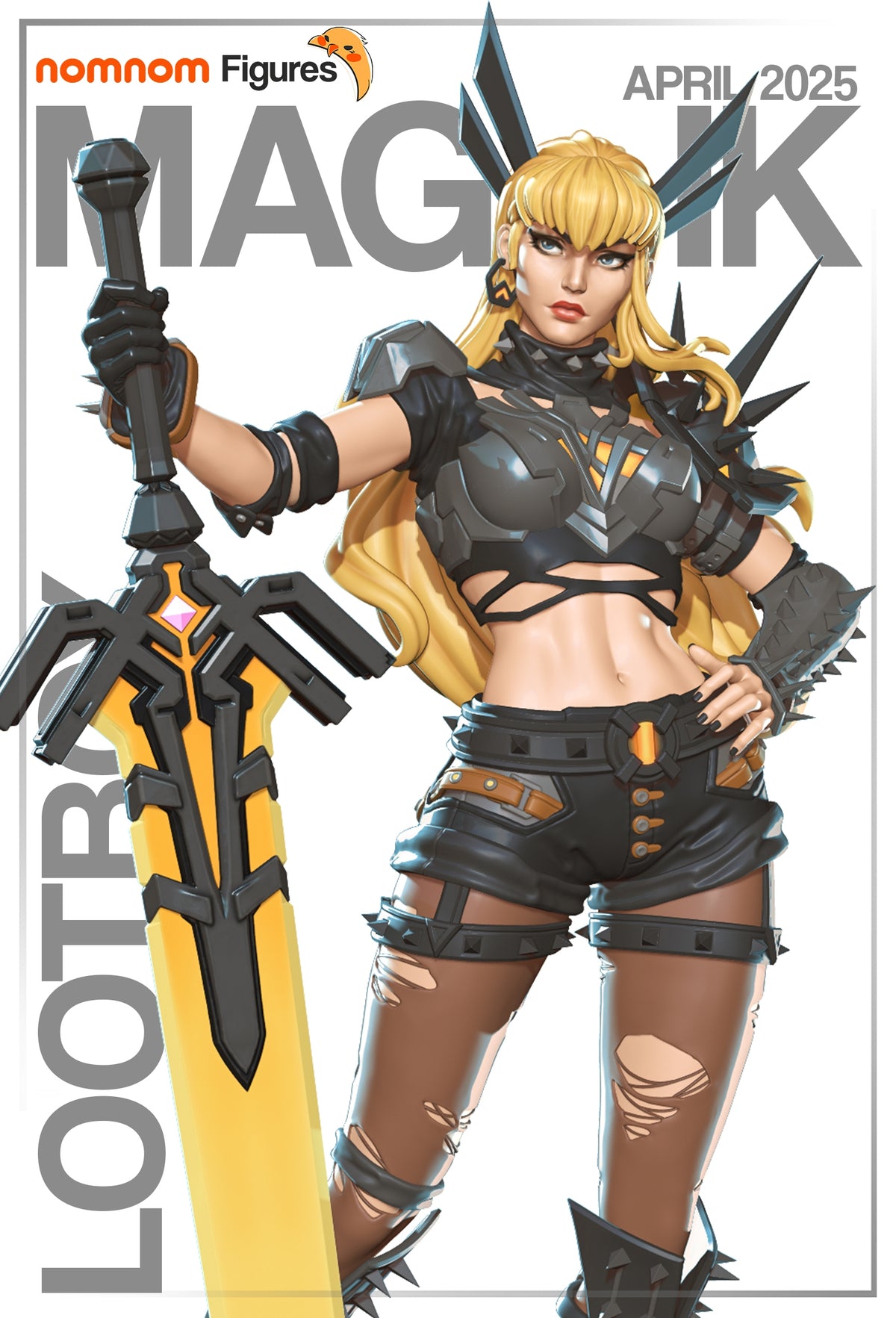 Fully painted sample of Mystic Guardian from Super Rivals by Nomnom, showing intended final look for display reference.