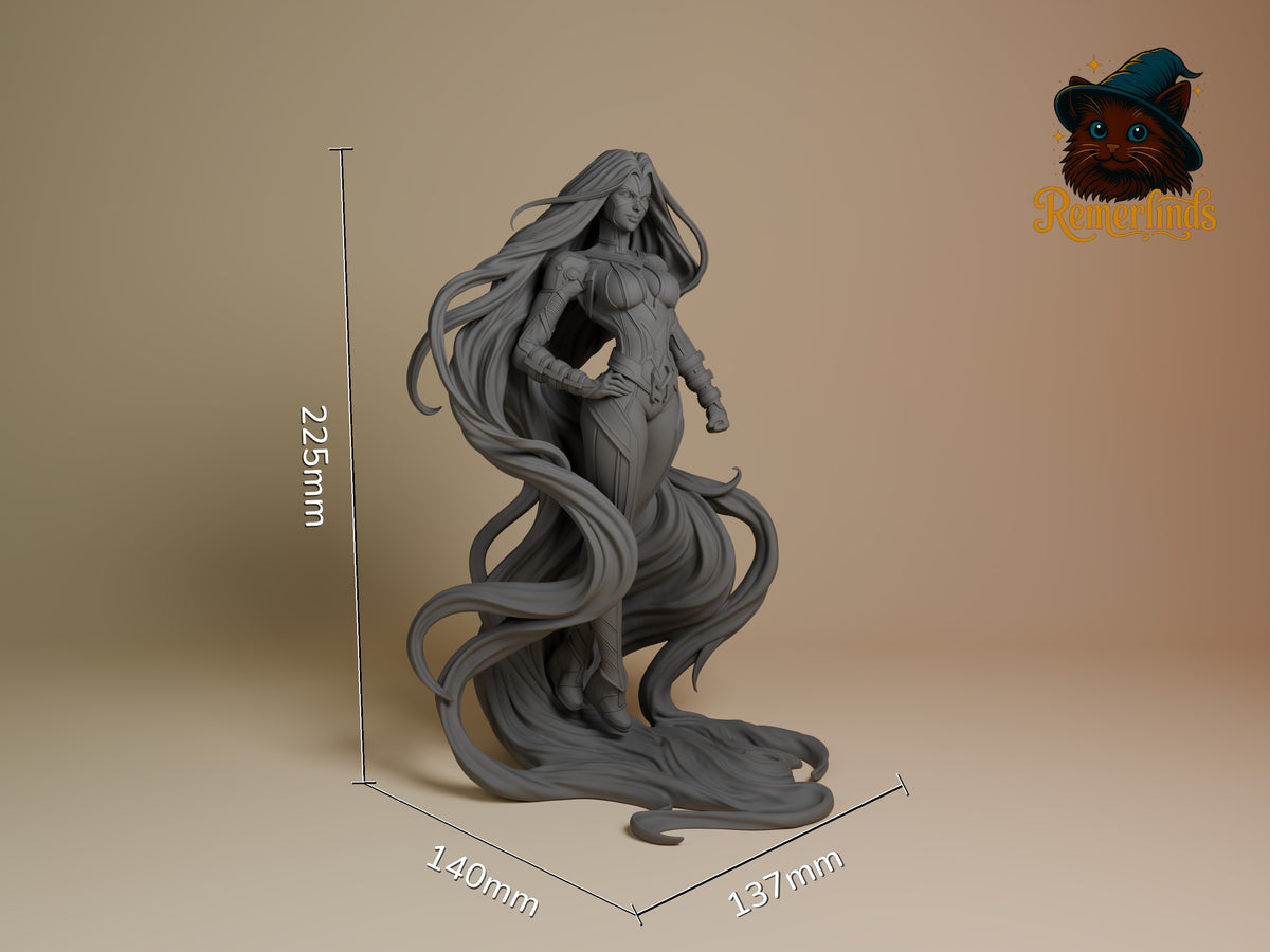 Serpent Queen from Super Rivals is an unpainted resin figure on a sculpted base, 225 mm tall.