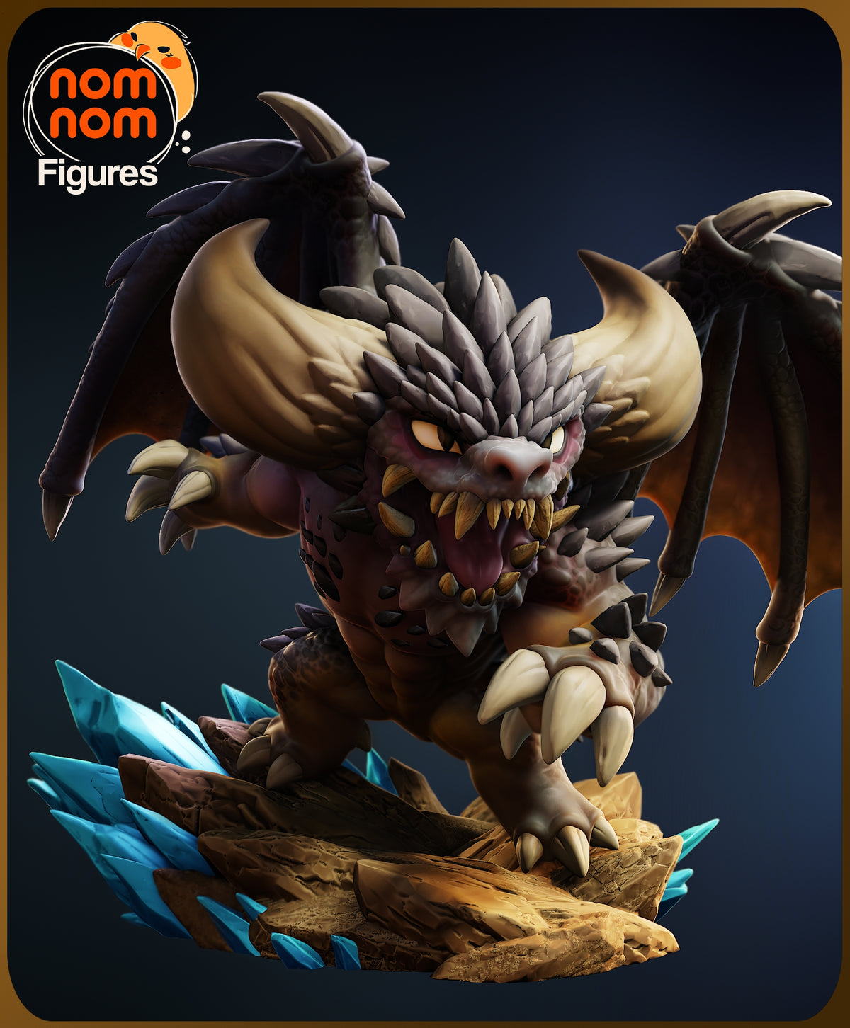 Fully painted sample of Nergigante from Beast Hunter by Nomnom, showing intended final look for display reference.