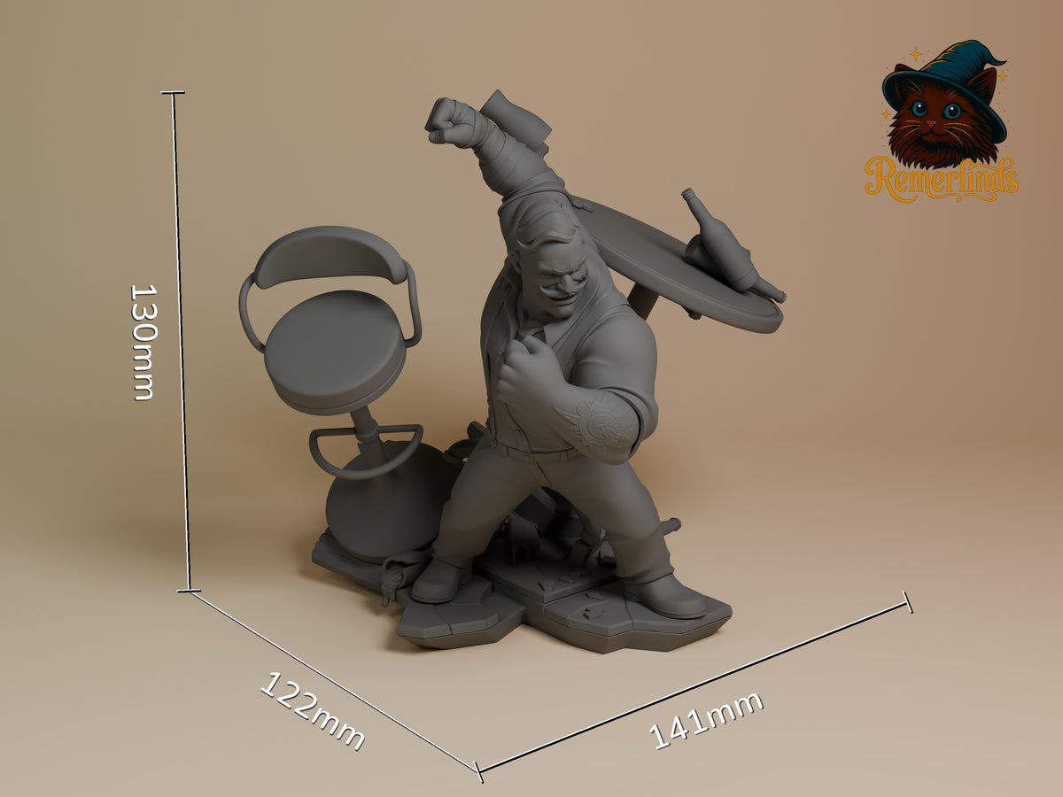 Punch Up from Dispatch is an unpainted resin figure, three-quarter view, fist raised on a sculpted base.