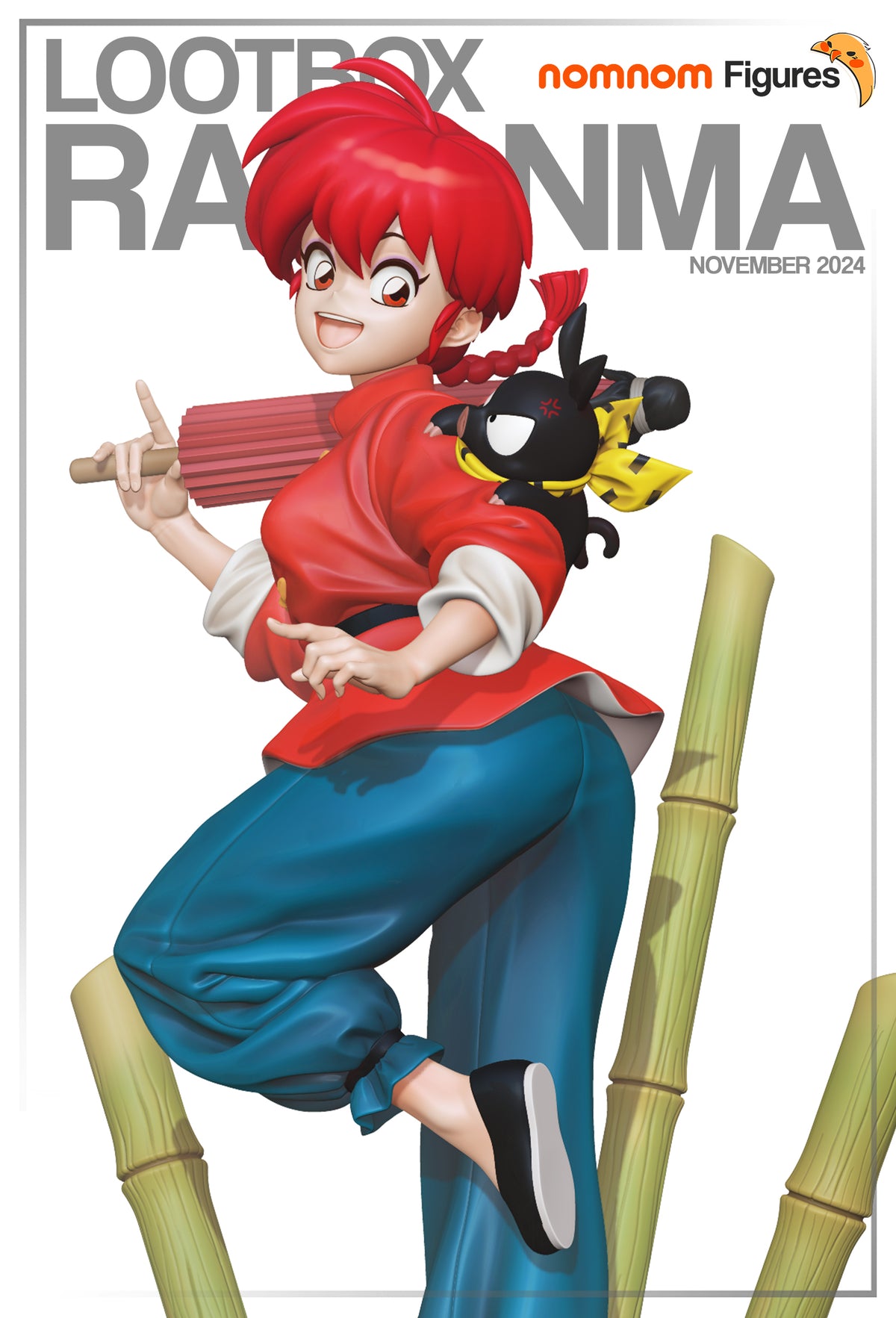 Fully painted sample of Ramma from Half-and-Half Dojo by Nomnom, showing intended final look for display reference.