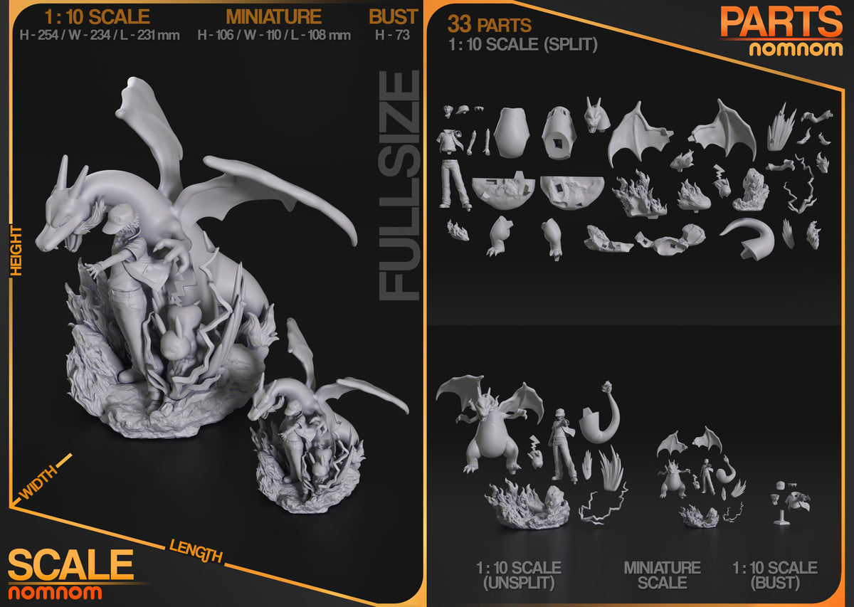 Parts breakdown image showing individual components and assembly layout for Red figure.