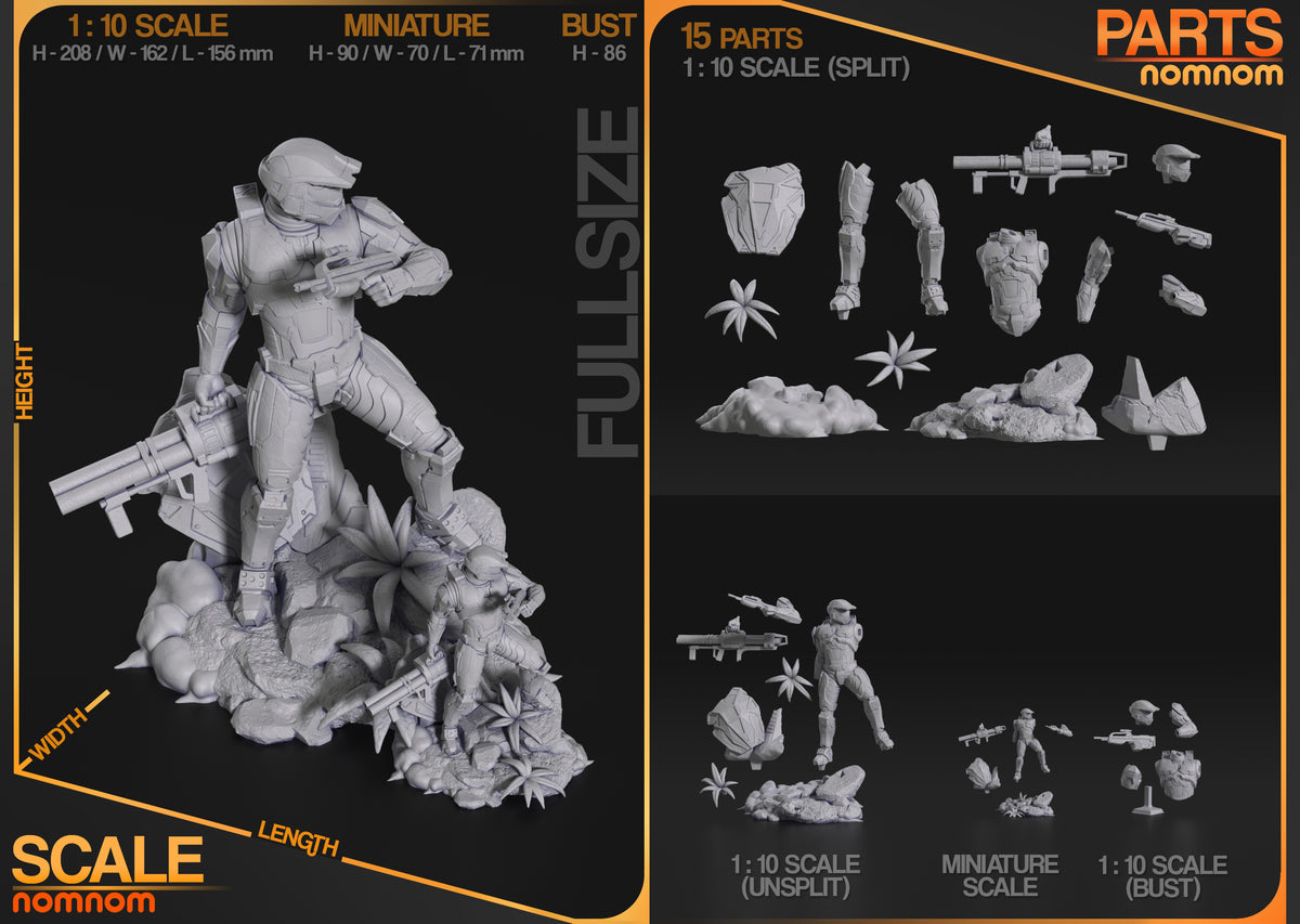 Parts breakdown image showing individual components and assembly layout for Chief Guardian figure.