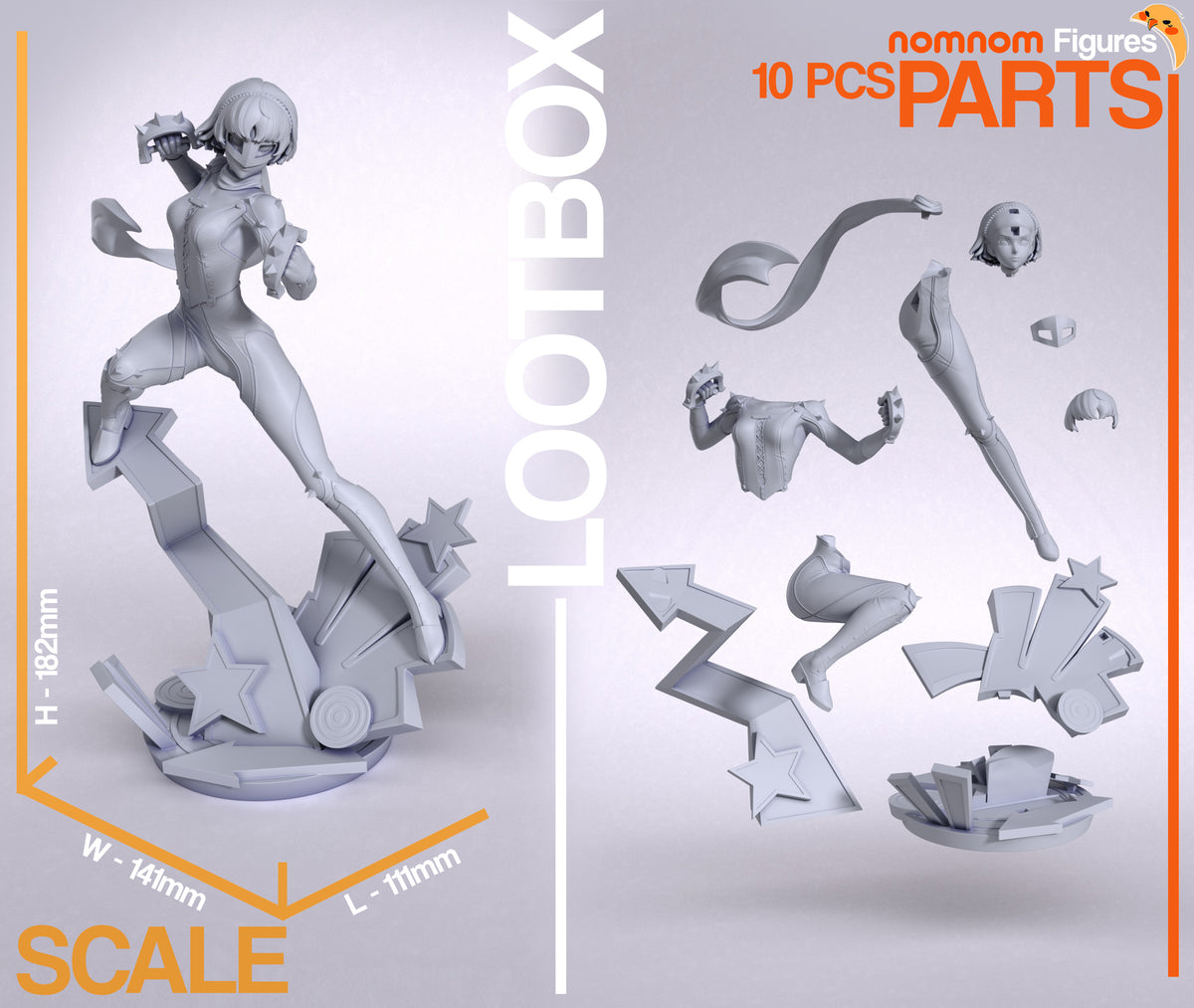 Parts breakdown image showing individual components and assembly layout for Student Council President figure.