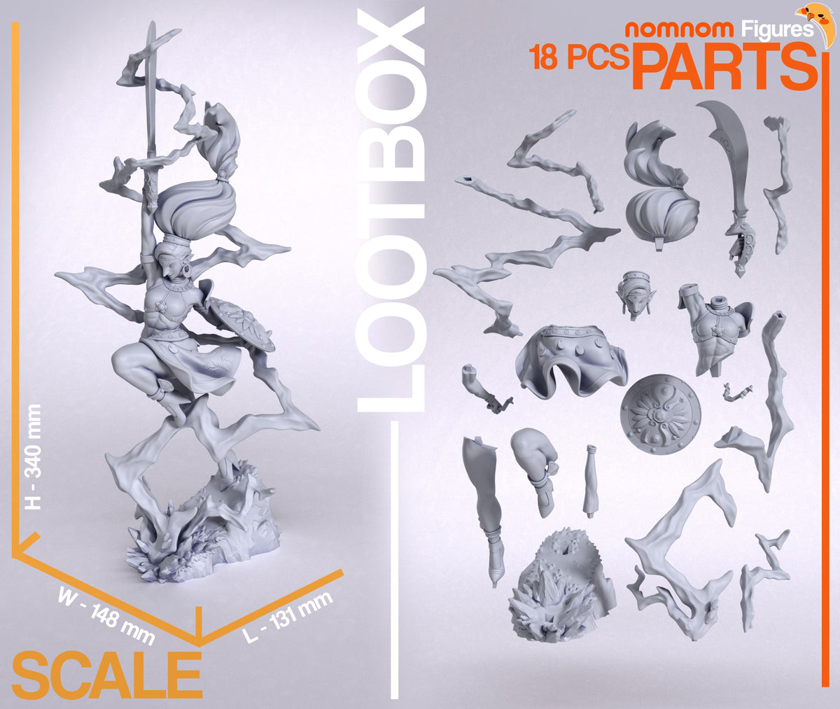 Urbased from Breathe the Wilderness shows unpainted resin figure parts with sculpted base.