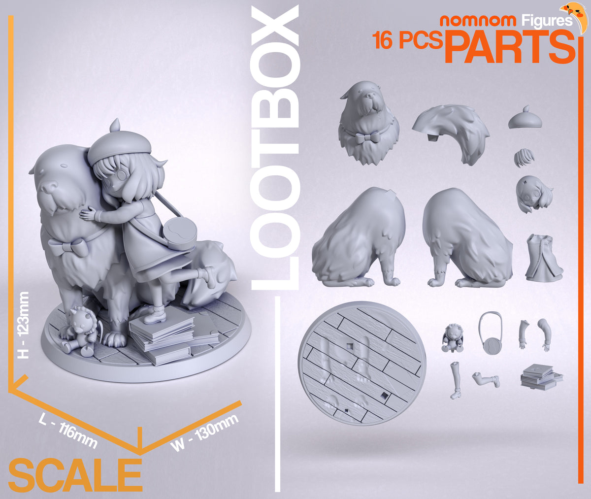 Parts breakdown image showing individual components and assembly layout for Secret Alliance figure.