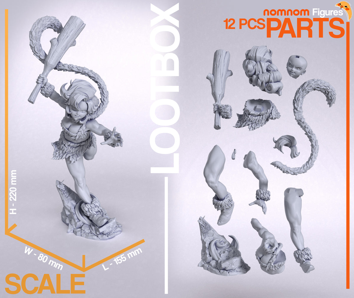 Parts breakdown image showing individual components and assembly layout for Ayla figure.