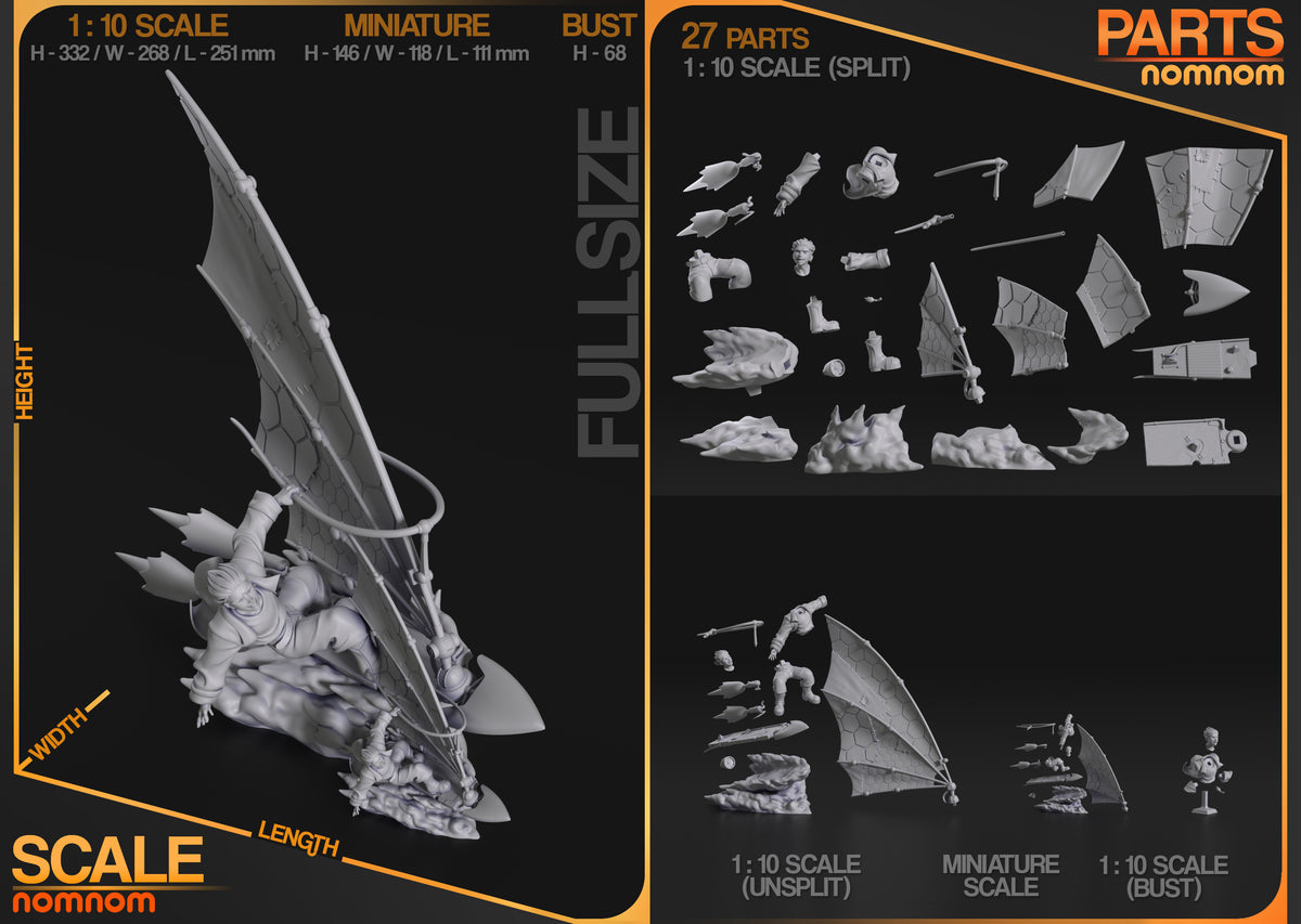 Parts breakdown image showing individual components and assembly layout for Jem Hawke figure.