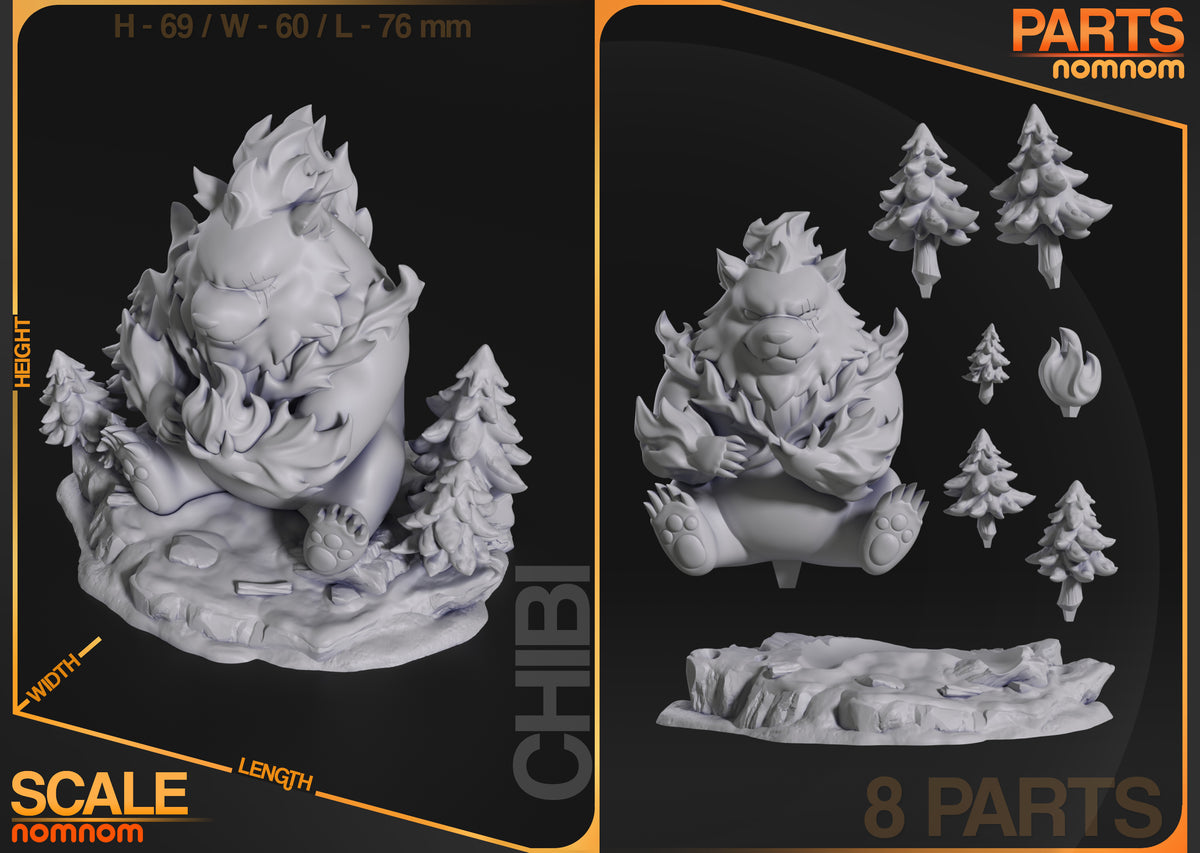 Parts breakdown image showing individual components and assembly layout for Heavy Undead figure.