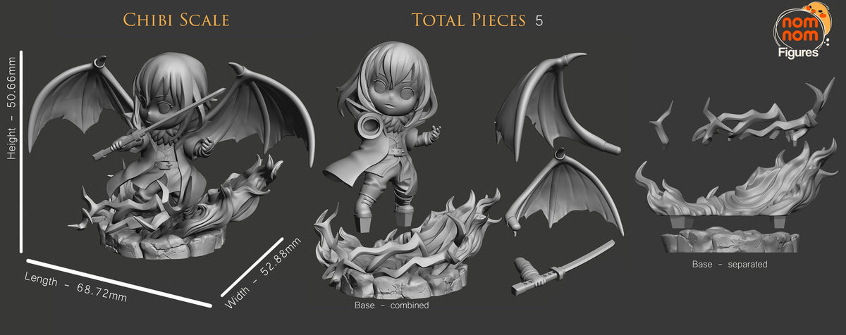 Rimuru Tempest from That Time I Got Re-incarnated as a Slime resin Chibi figure parts shown unpainted.