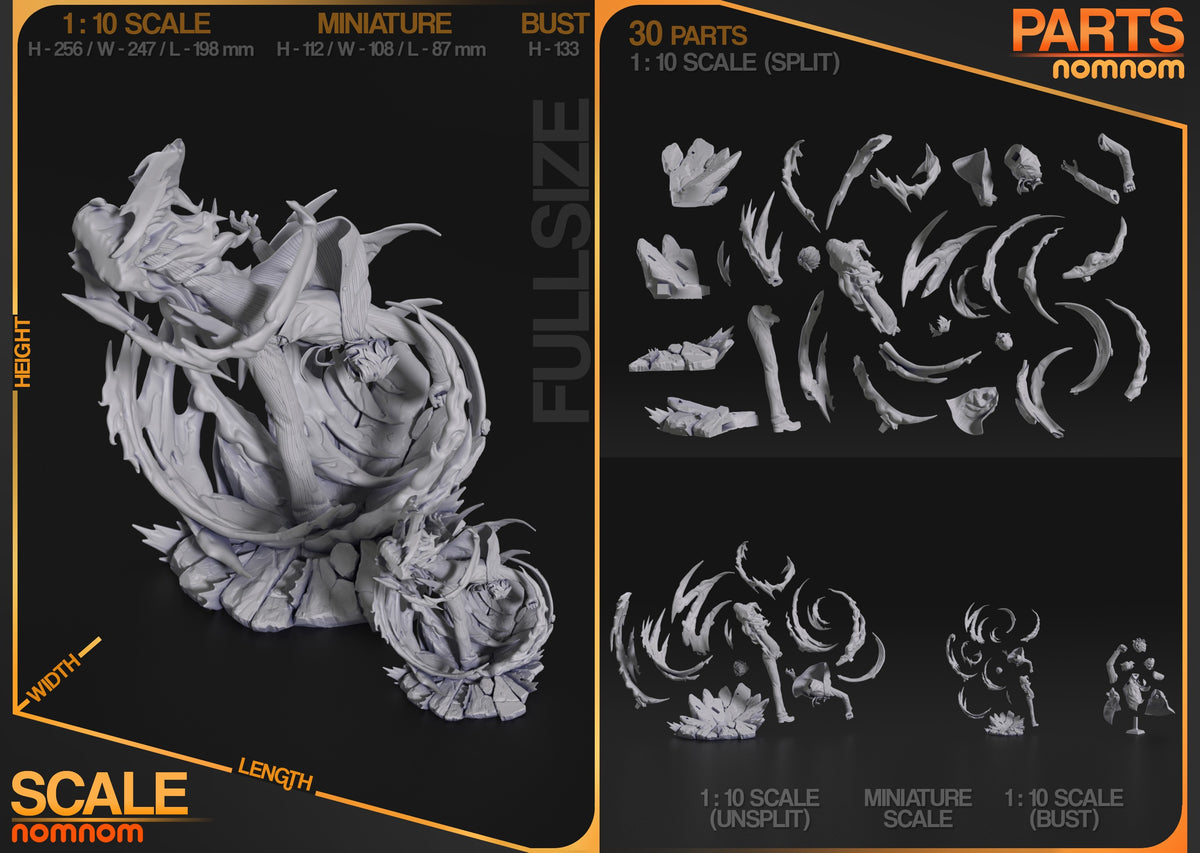 Sanji from One Piece resin figure parts are shown unpainted in layouts with sculpted bases.