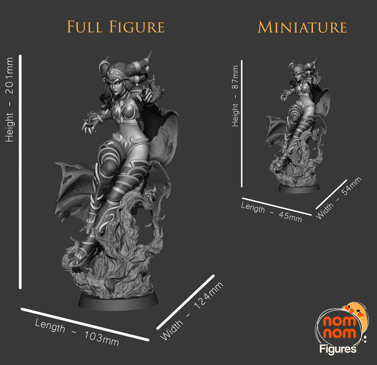 Alexstrasza from World of Warcraft is an unpainted resin figure shown at two scales.