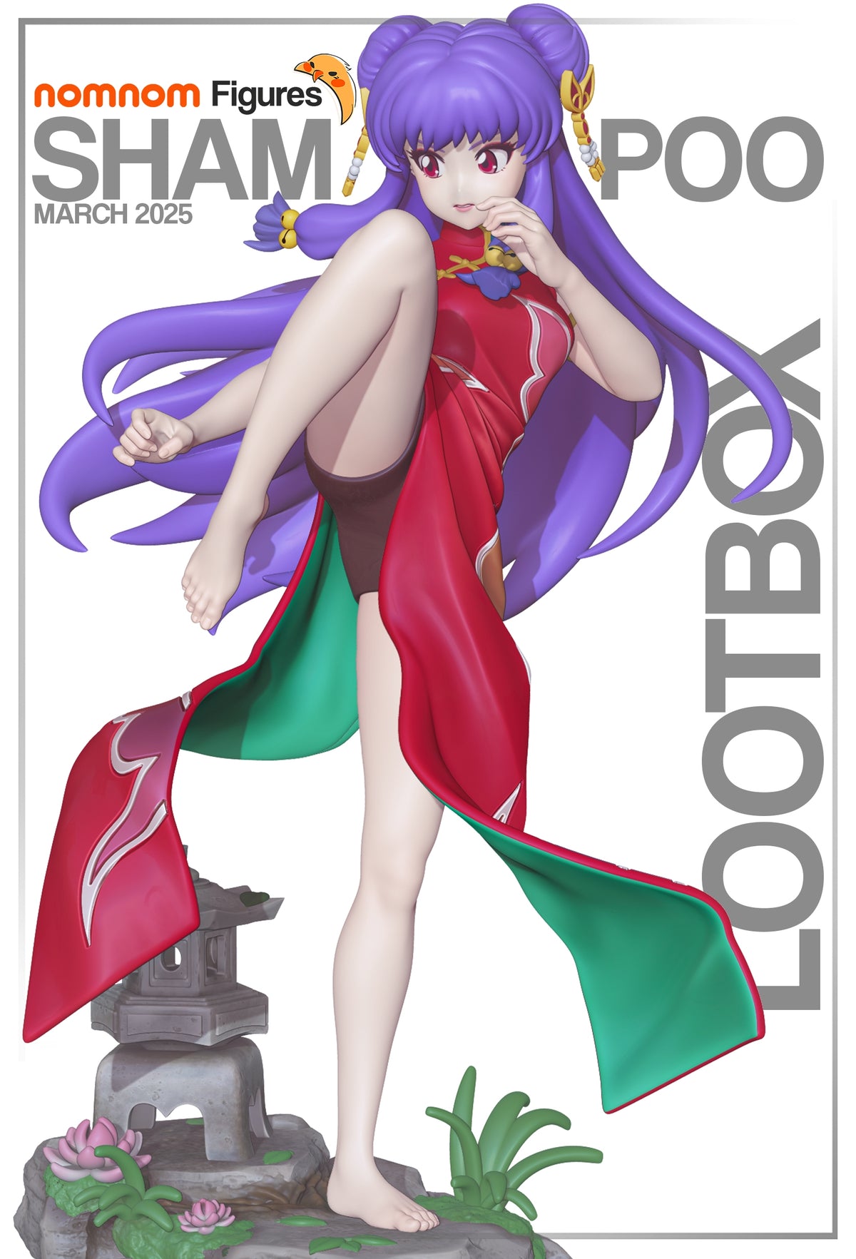 Fully painted sample of Female Martial Artist from Half-and-Half Dojo by Nomnom, showing intended final look for display reference.