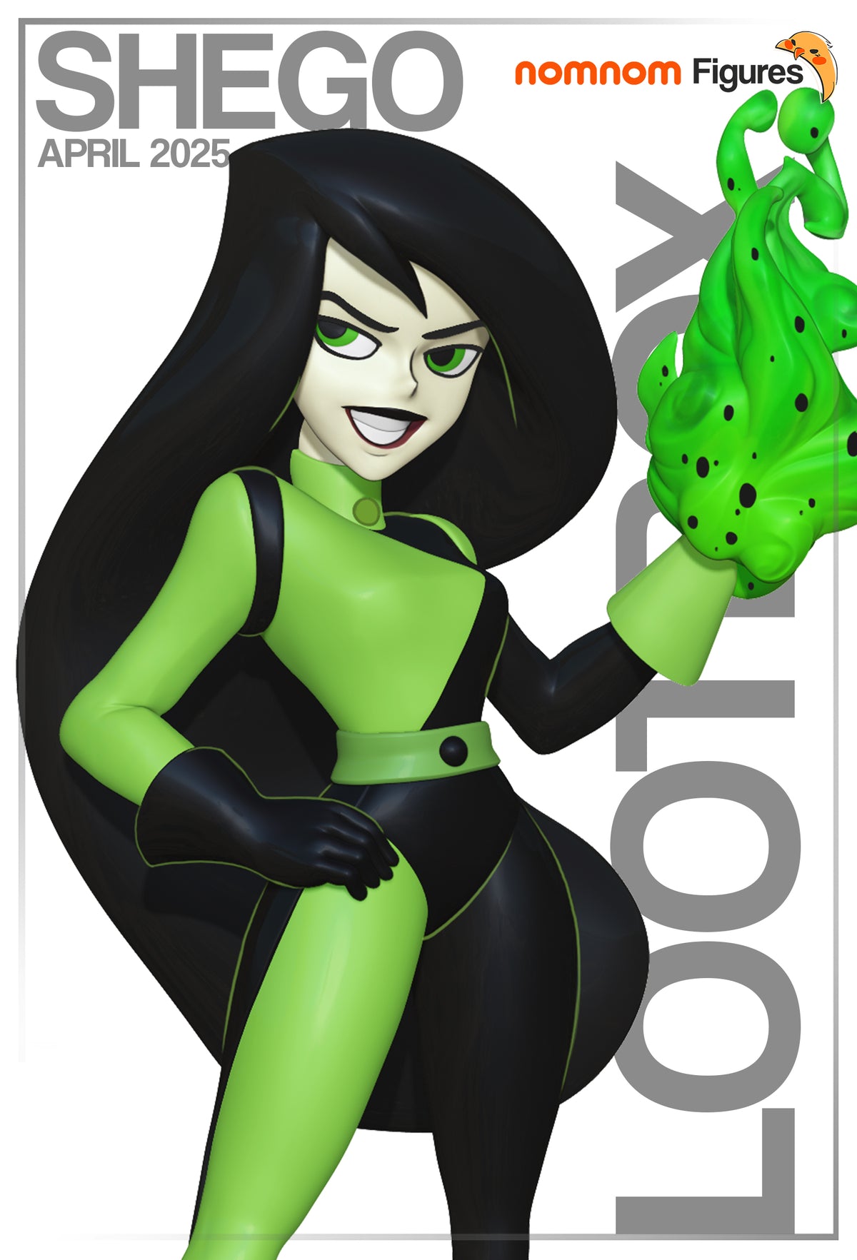 Fully painted sample of She-Glow from Spy High Adventures by Nomnom, showing intended final look for display reference.