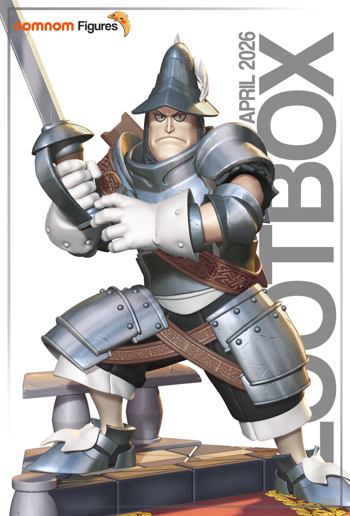 Fully painted sample of Steiner from Final Fable by Nomnom, showing intended final look for display reference.