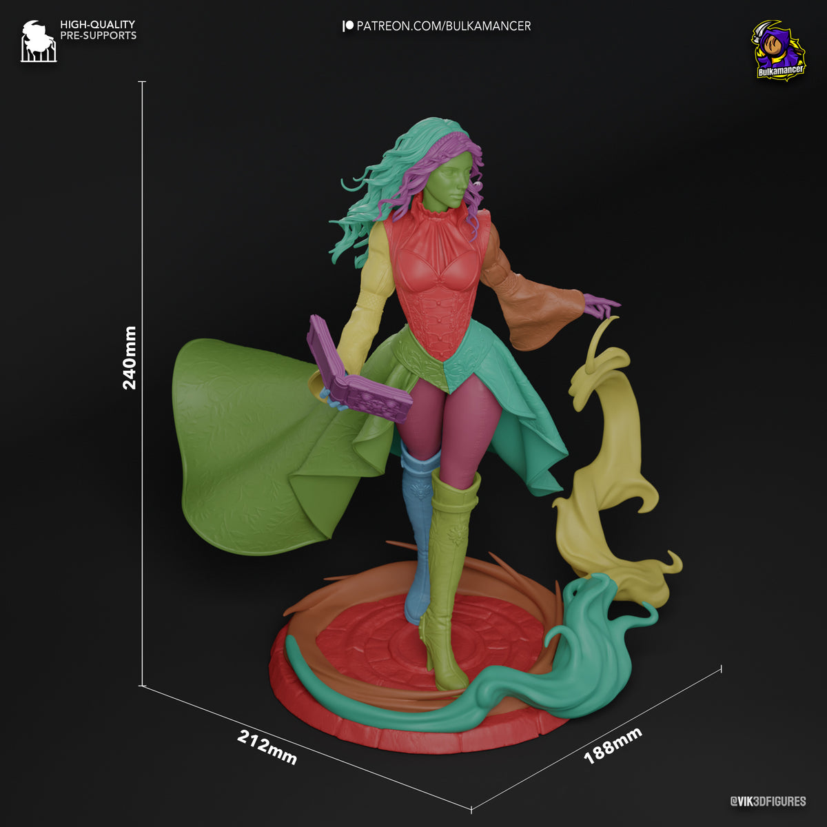 Size comparison image showing height and scale reference for Triss Merigold figure.
