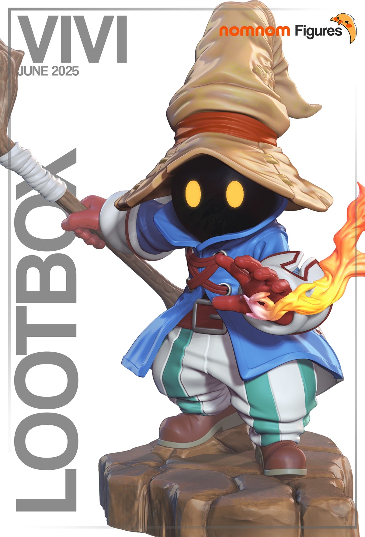 Fully painted sample of Vivi Ornitier from Final Fable by Nomnom, showing intended final look for display reference.